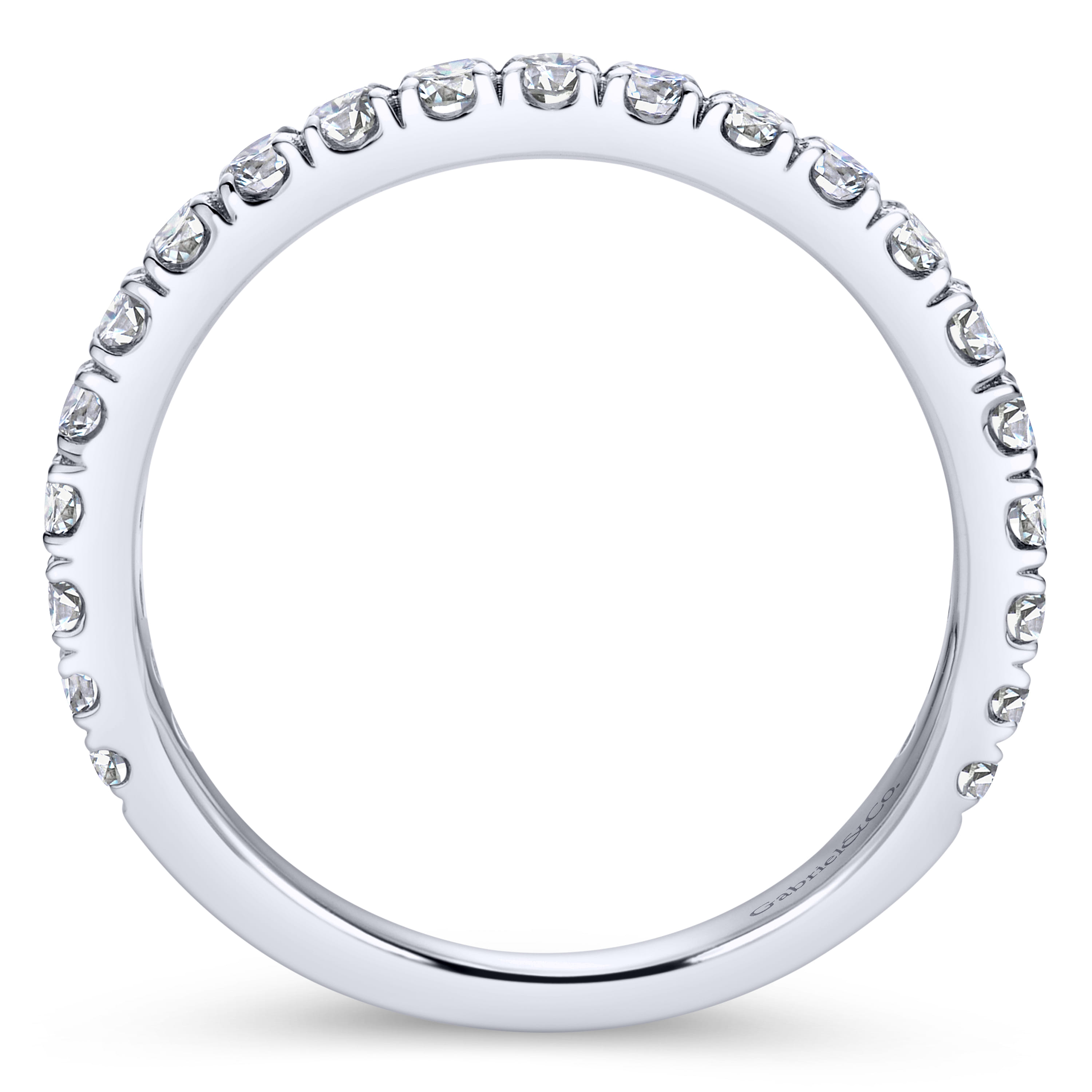 Diamond Matching Wedding Band in 14K White Gold, photograph 2