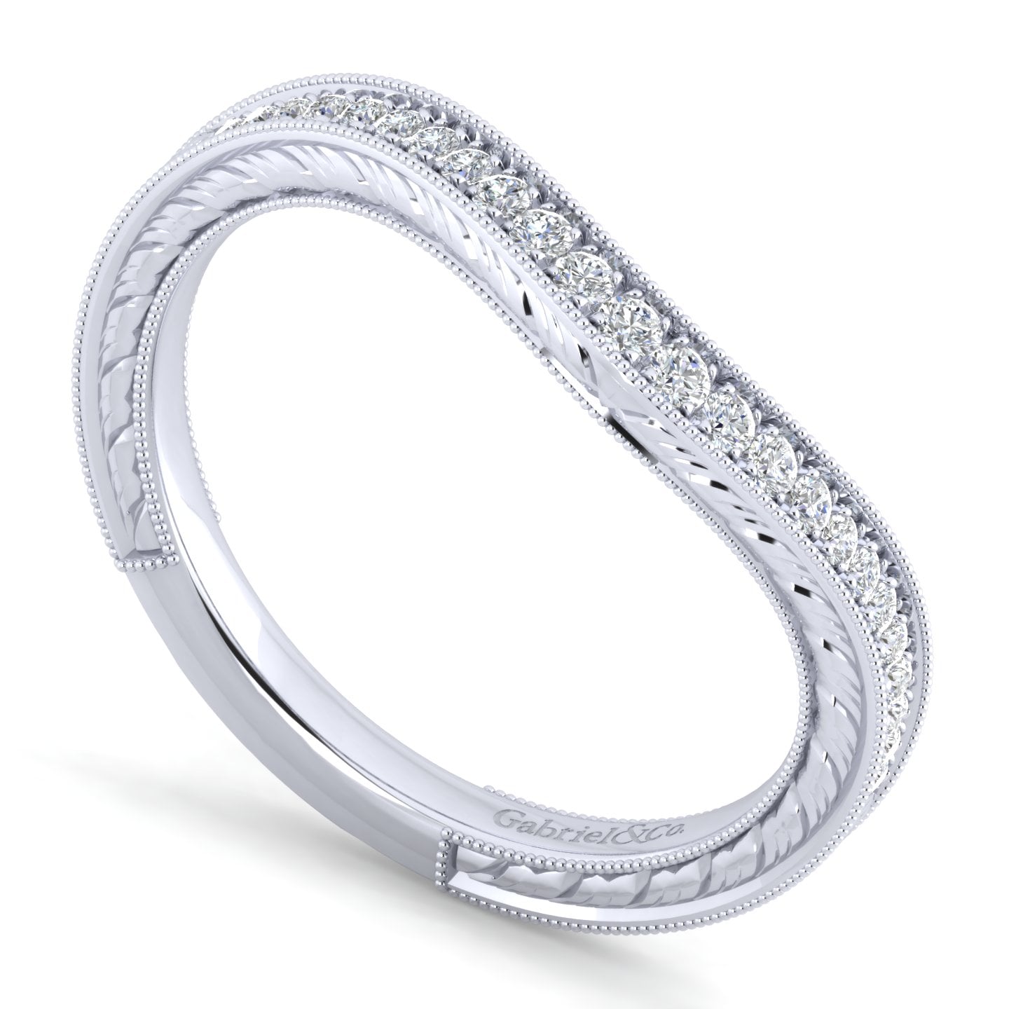 Matching Wedding Band in 14K White Gold, photograph 3