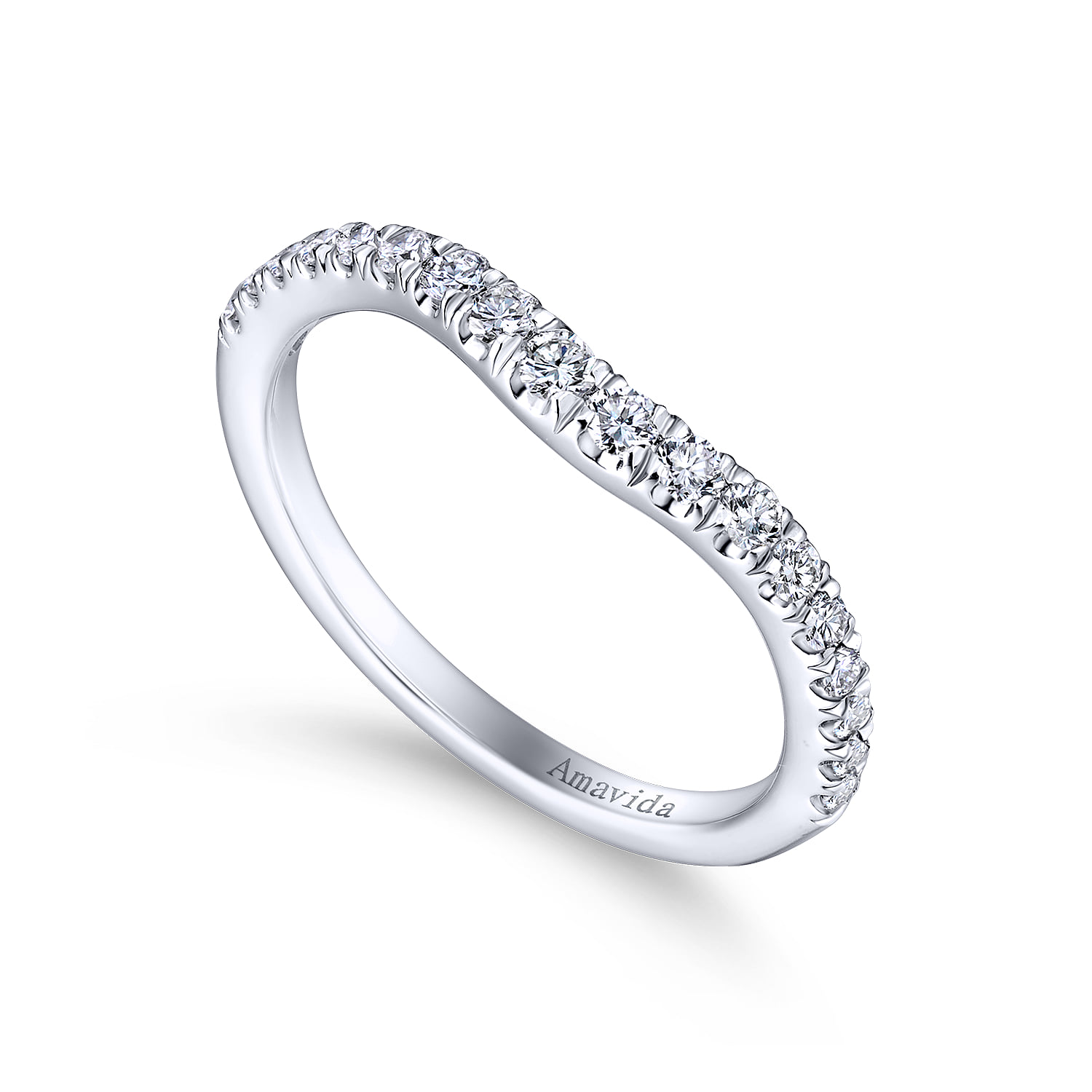 Diamond Matching Wedding Band in Platinum, photograph 3