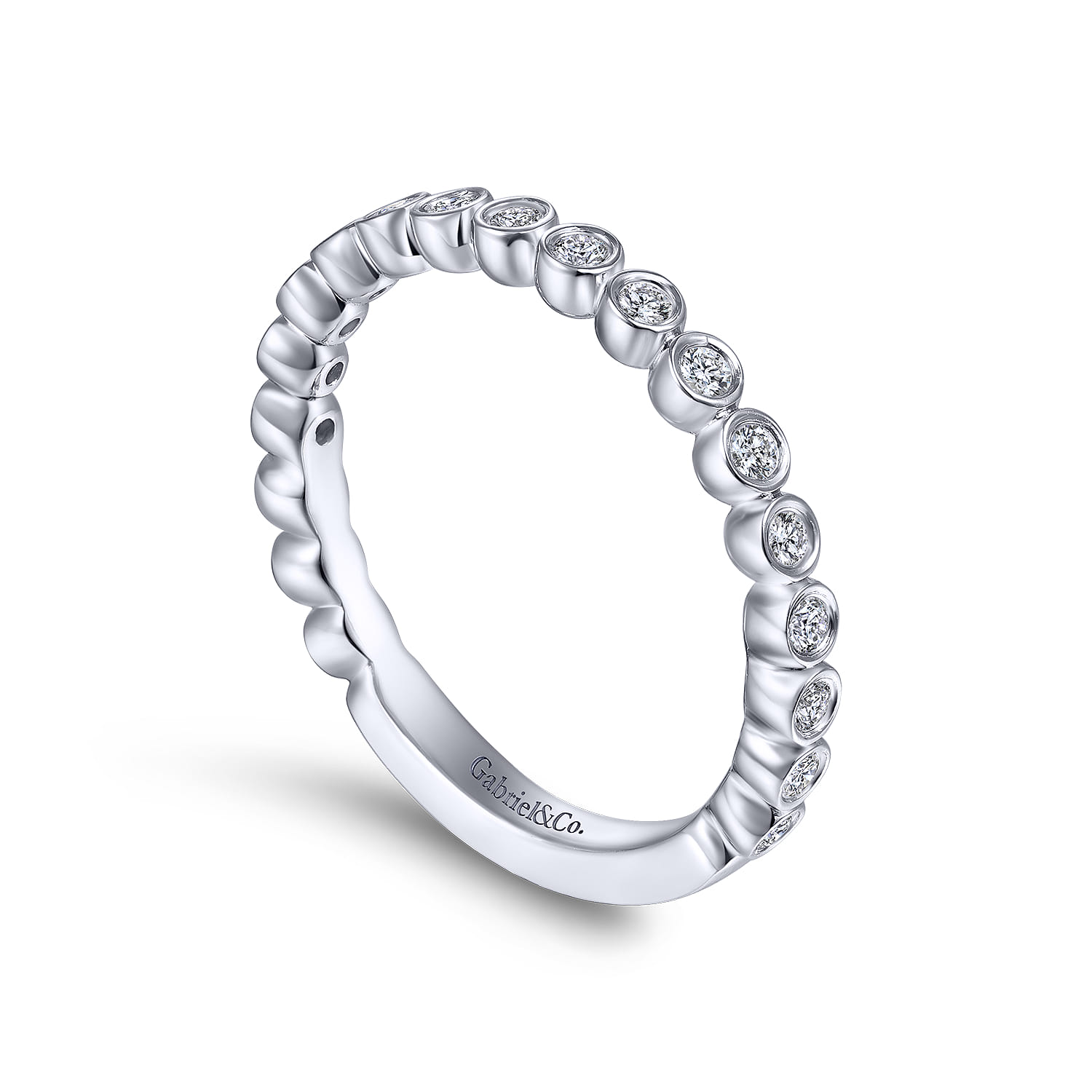 Matching Wedding Band in 14K White Gold, photograph 3