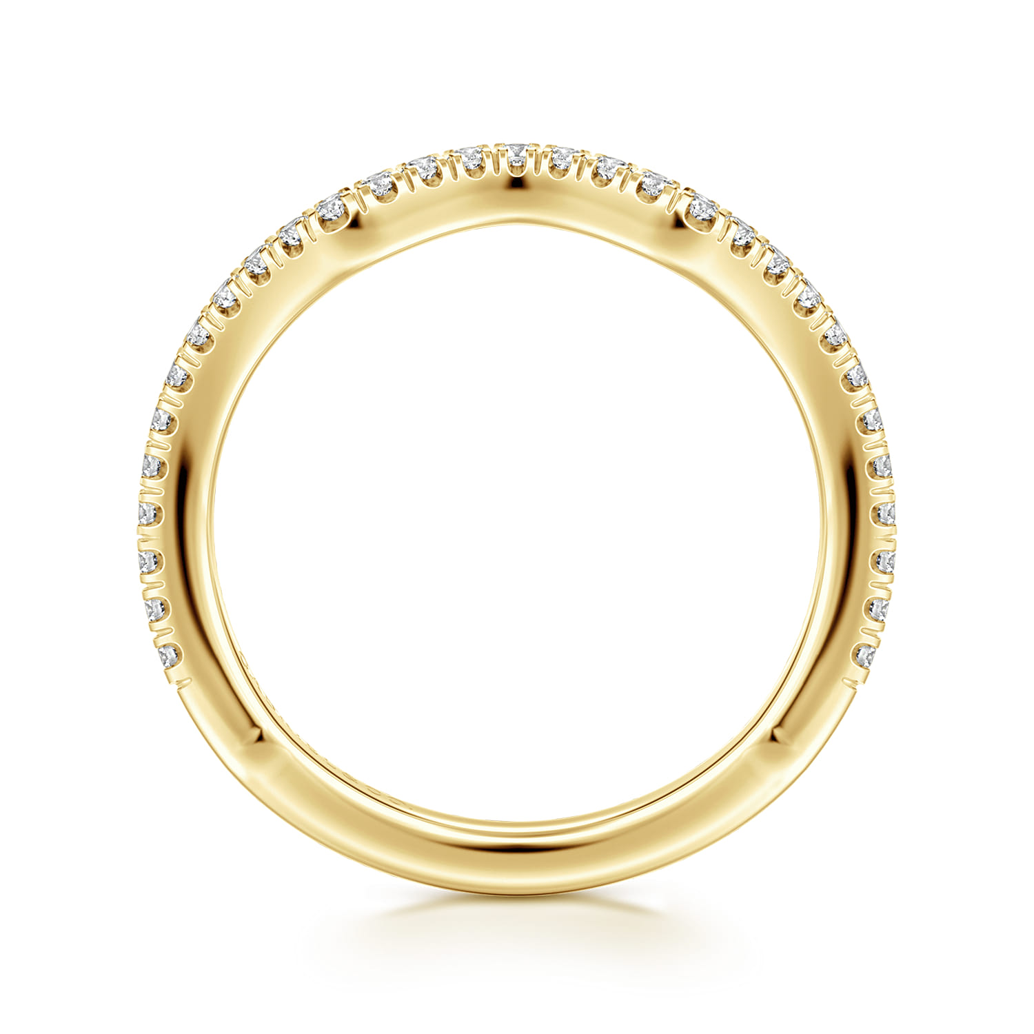 Diamond Matching Wedding Band in 14K Yellow Gold, photograph 2