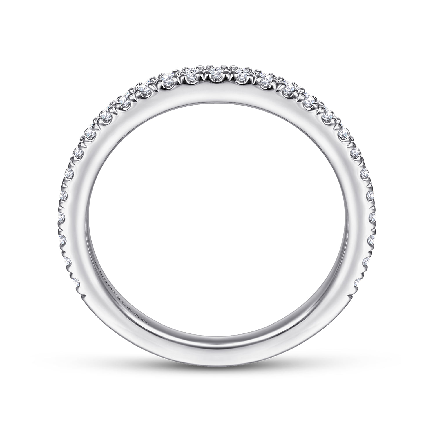 Diamond Matching Wedding Band in 14K White Gold, photograph 2