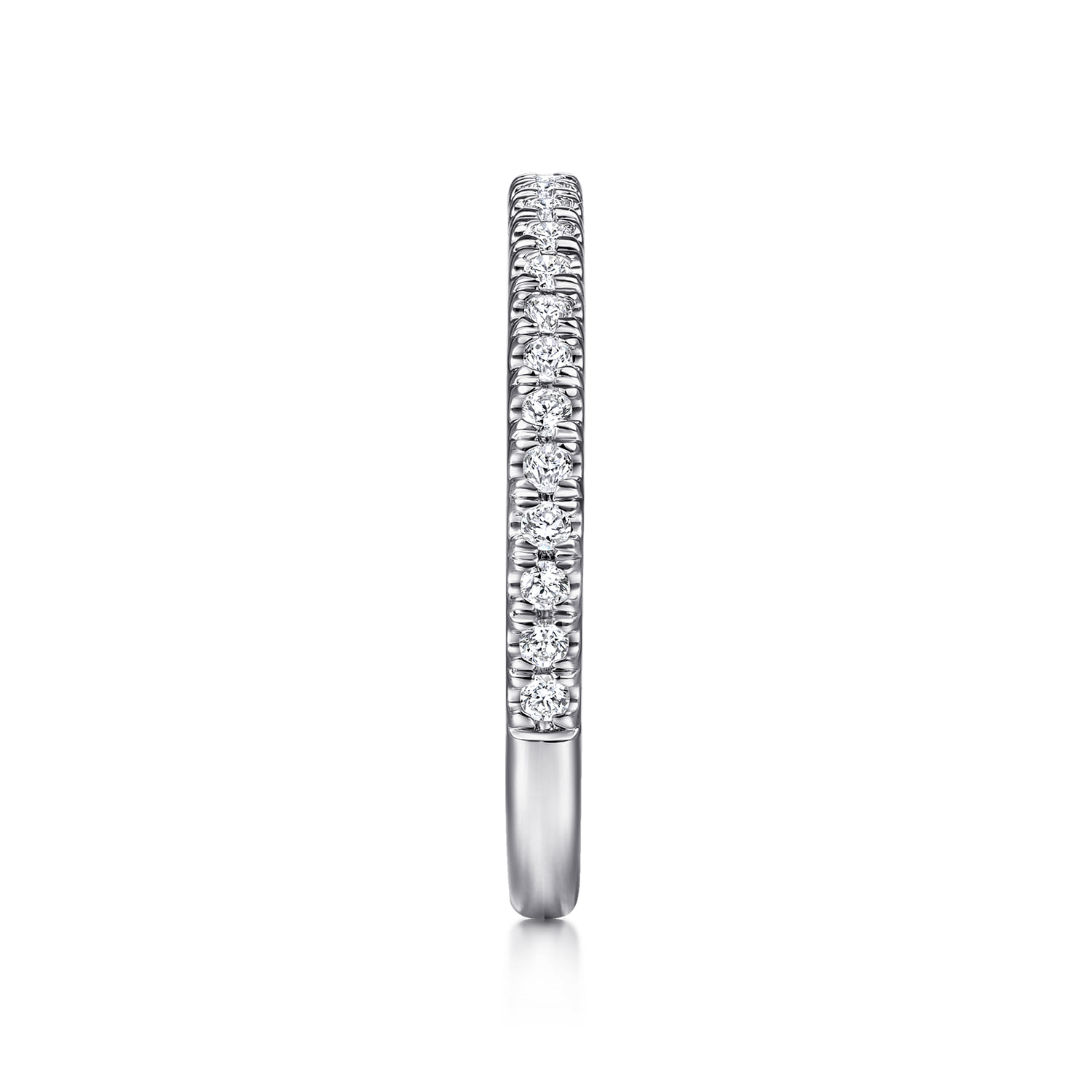 Diamond Matching Wedding Band in 14K White Gold, photograph 5