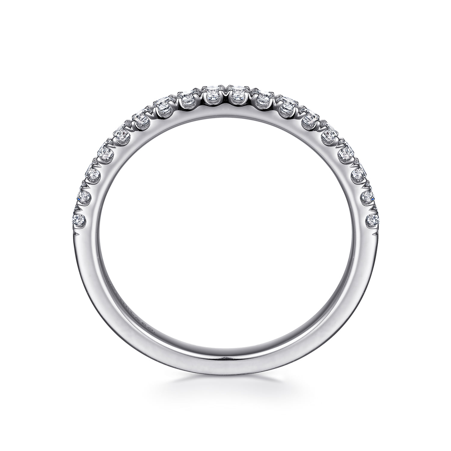 Diamond Matching Wedding Band in 14K White Gold, photograph 2