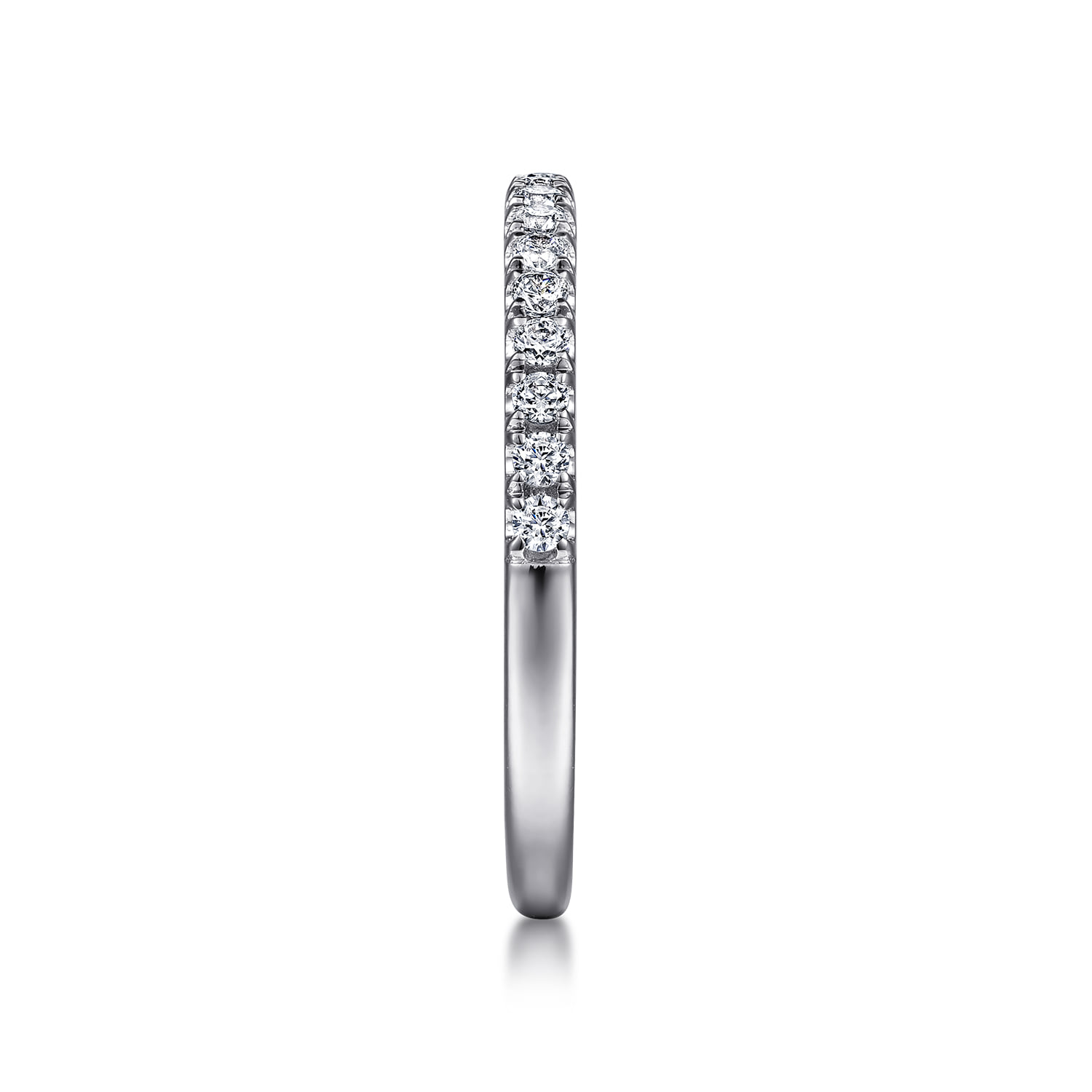 Diamond Matching Wedding Band in 14K White Gold, photograph 5