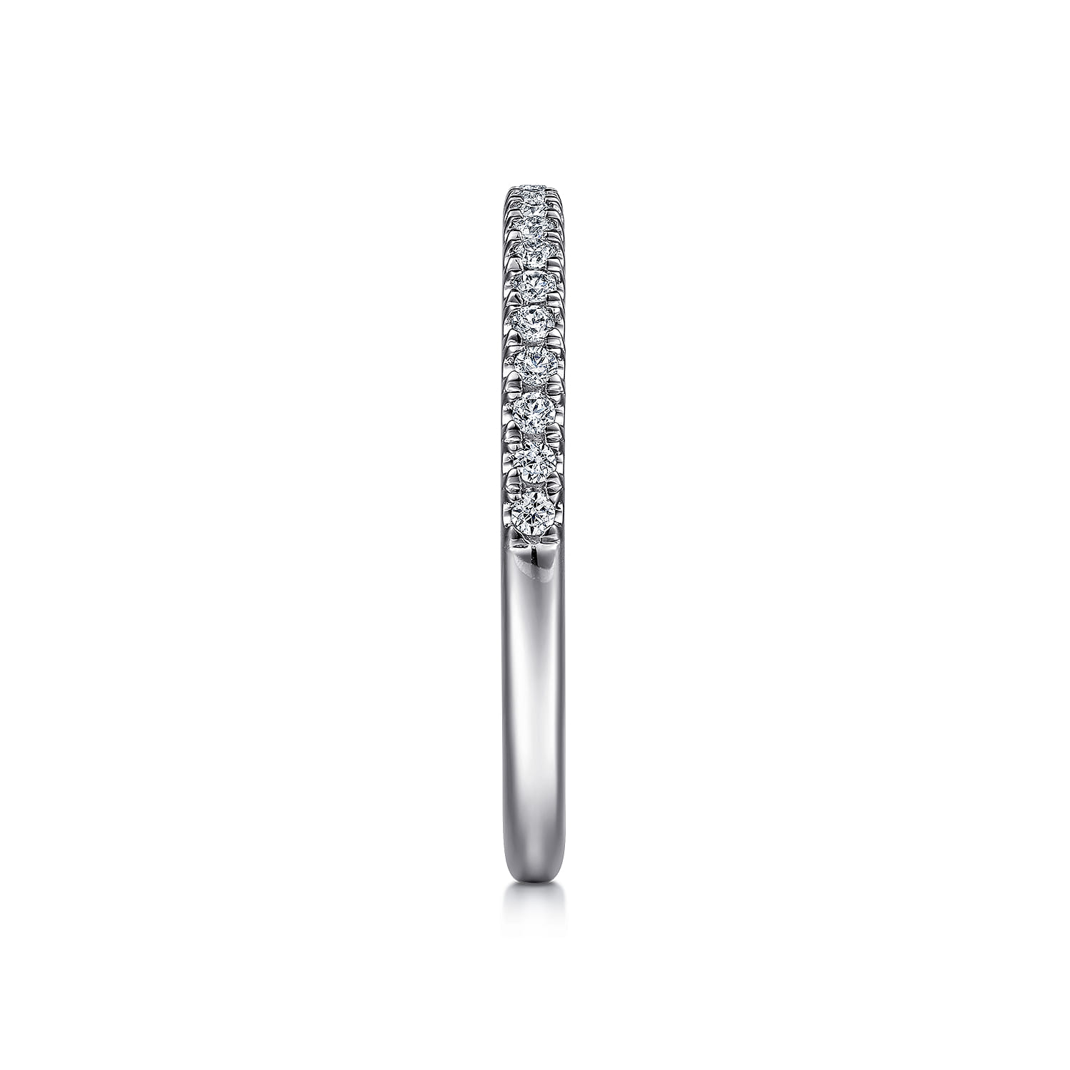 Diamond Matching Wedding Band in 14K White Gold, photograph 5