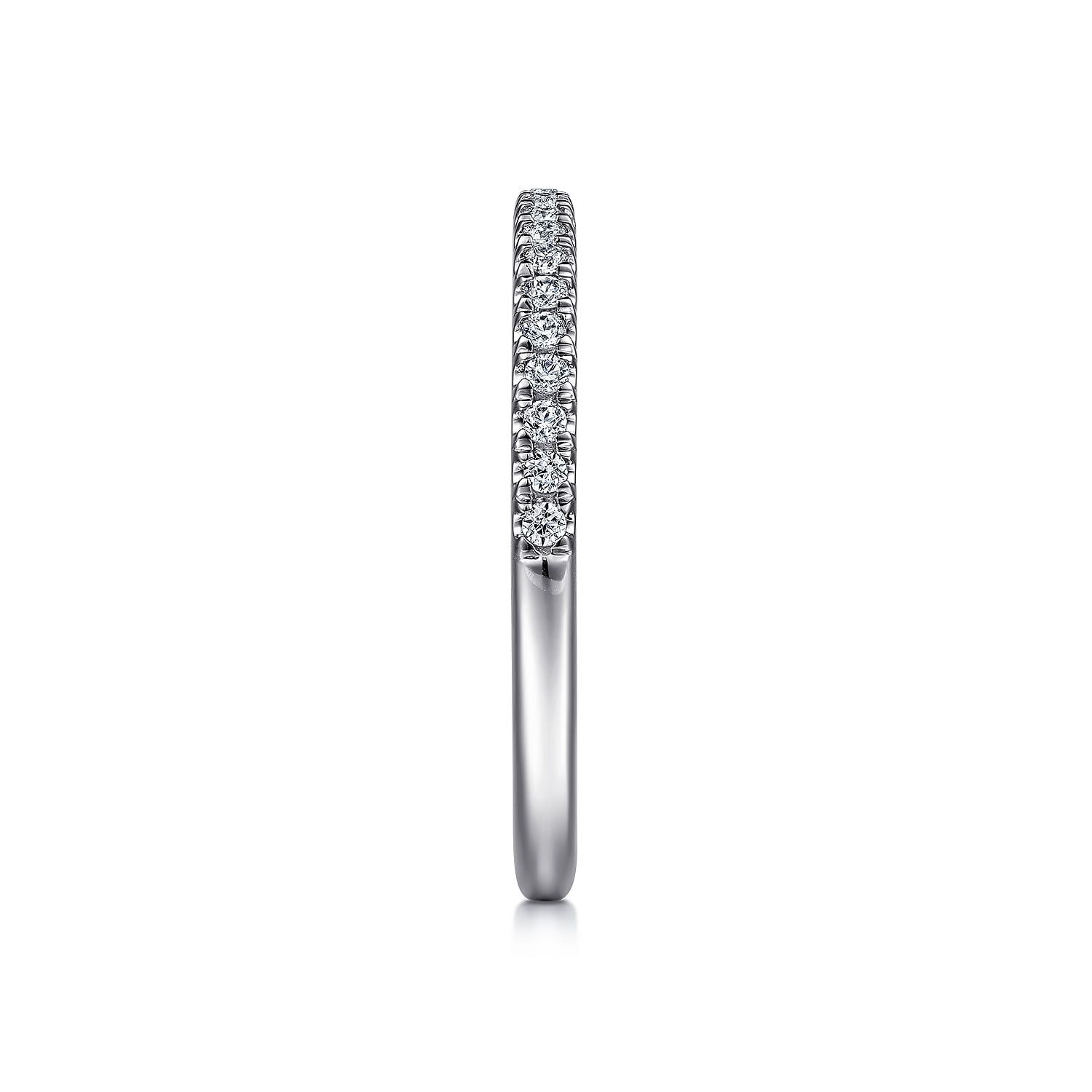 Diamond Matching Wedding Band in 14K White Gold, photograph 5