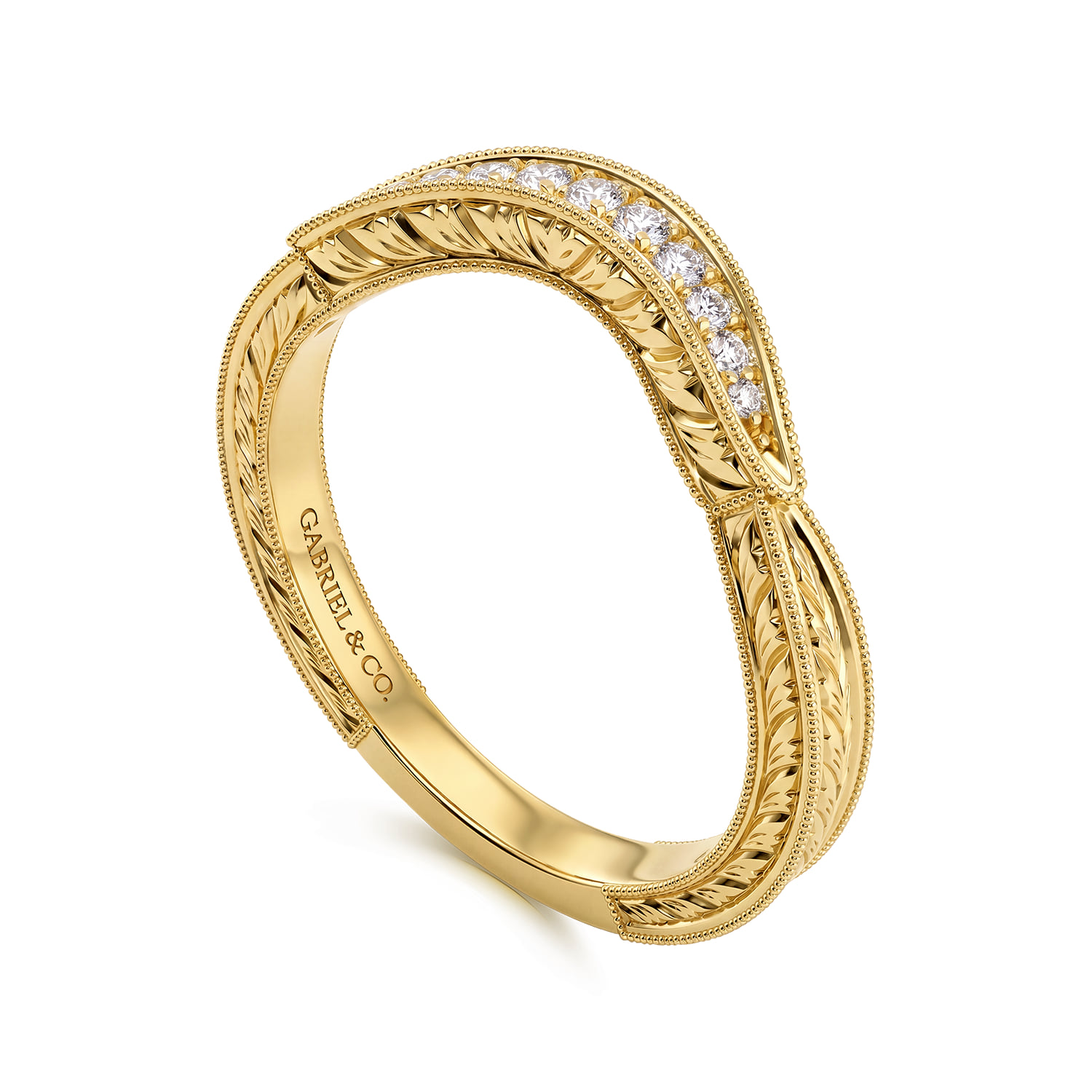 Matching Wedding Band in 14K Yellow Gold, photograph 3