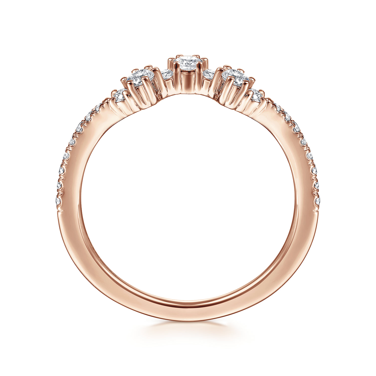 Matching Wedding Band in 14K Rose Gold, photograph 2