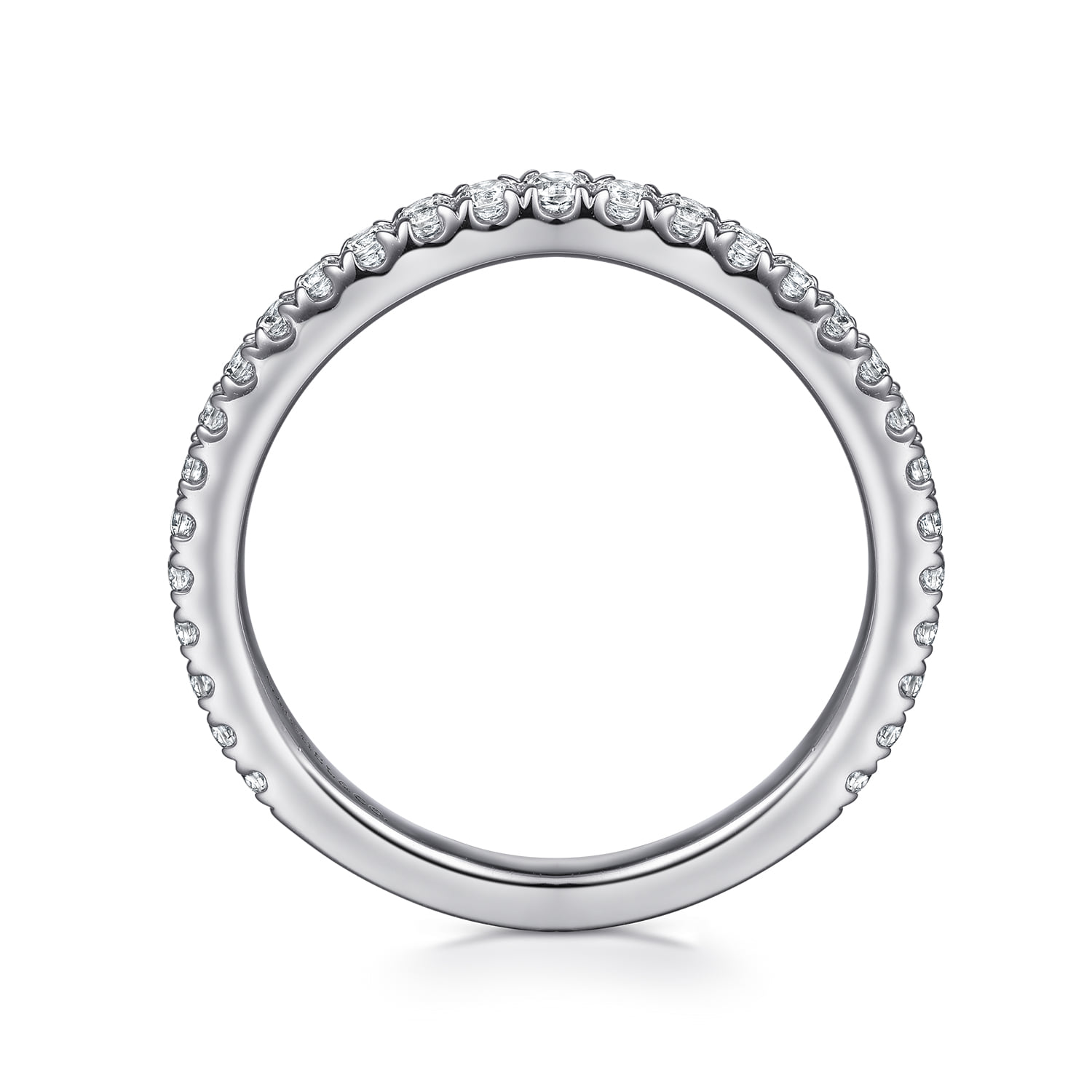 Diamond Matching Wedding Band in 14K White Gold, photograph 2