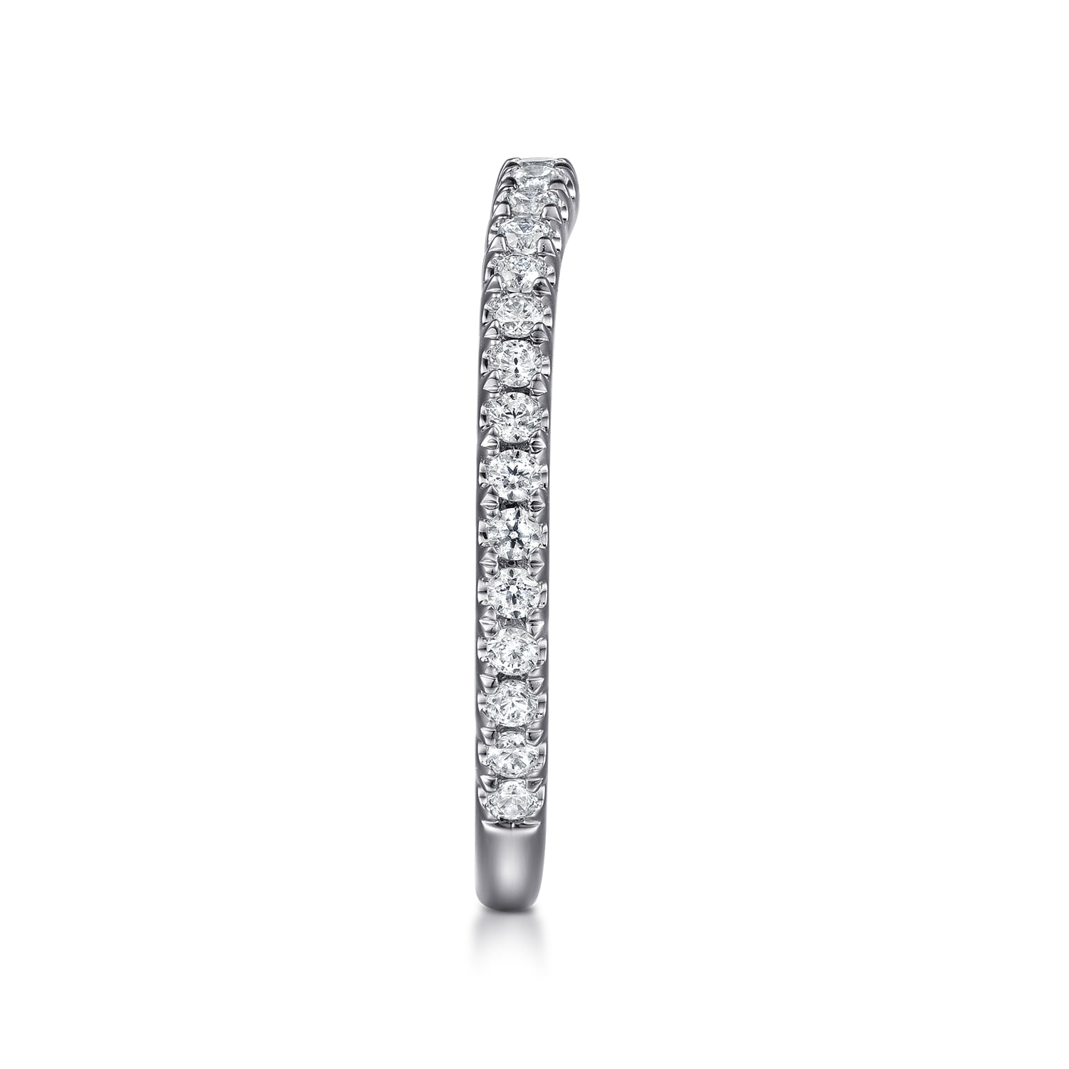 Diamond Matching Wedding Band in 14K White Gold, photograph 5