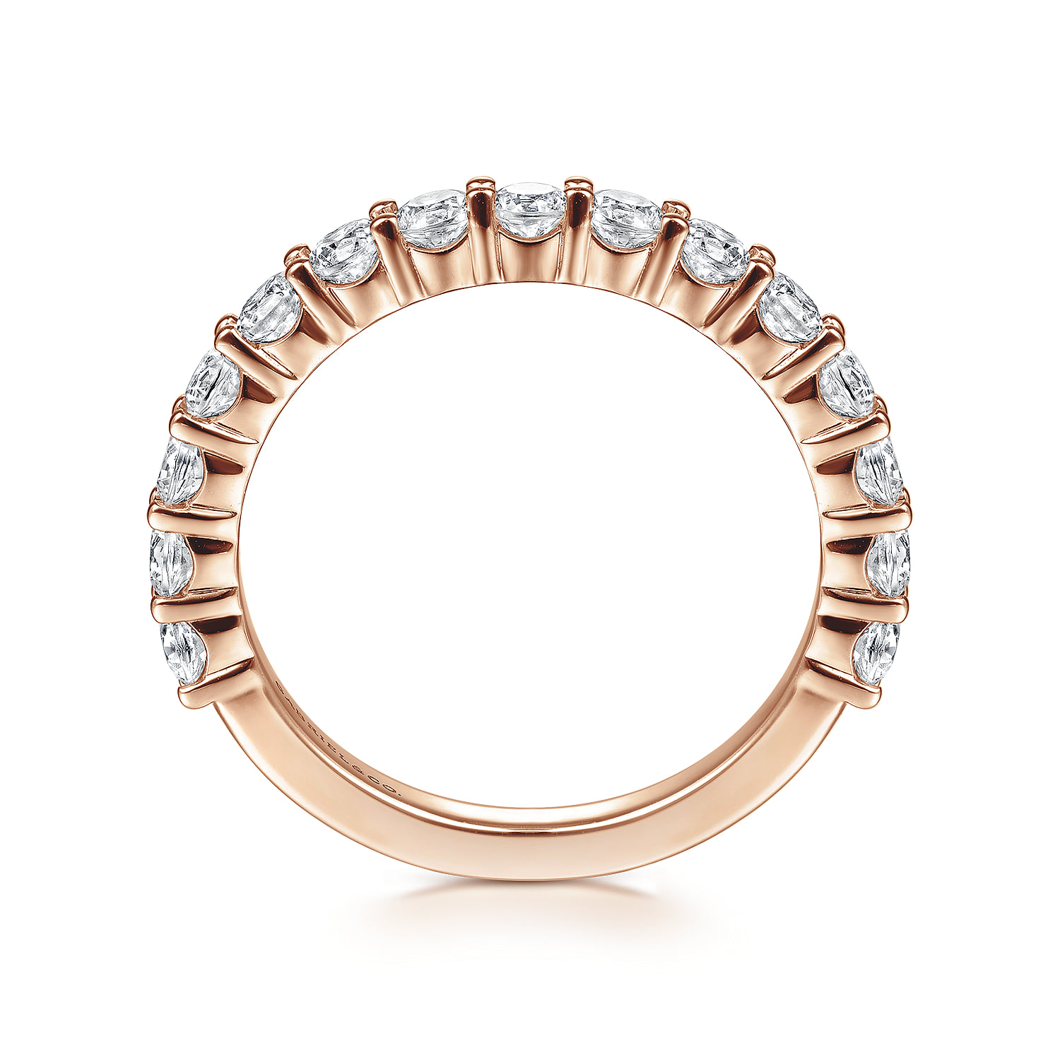 Diamond Matching Wedding Band in 14K Rose Gold, photograph 2