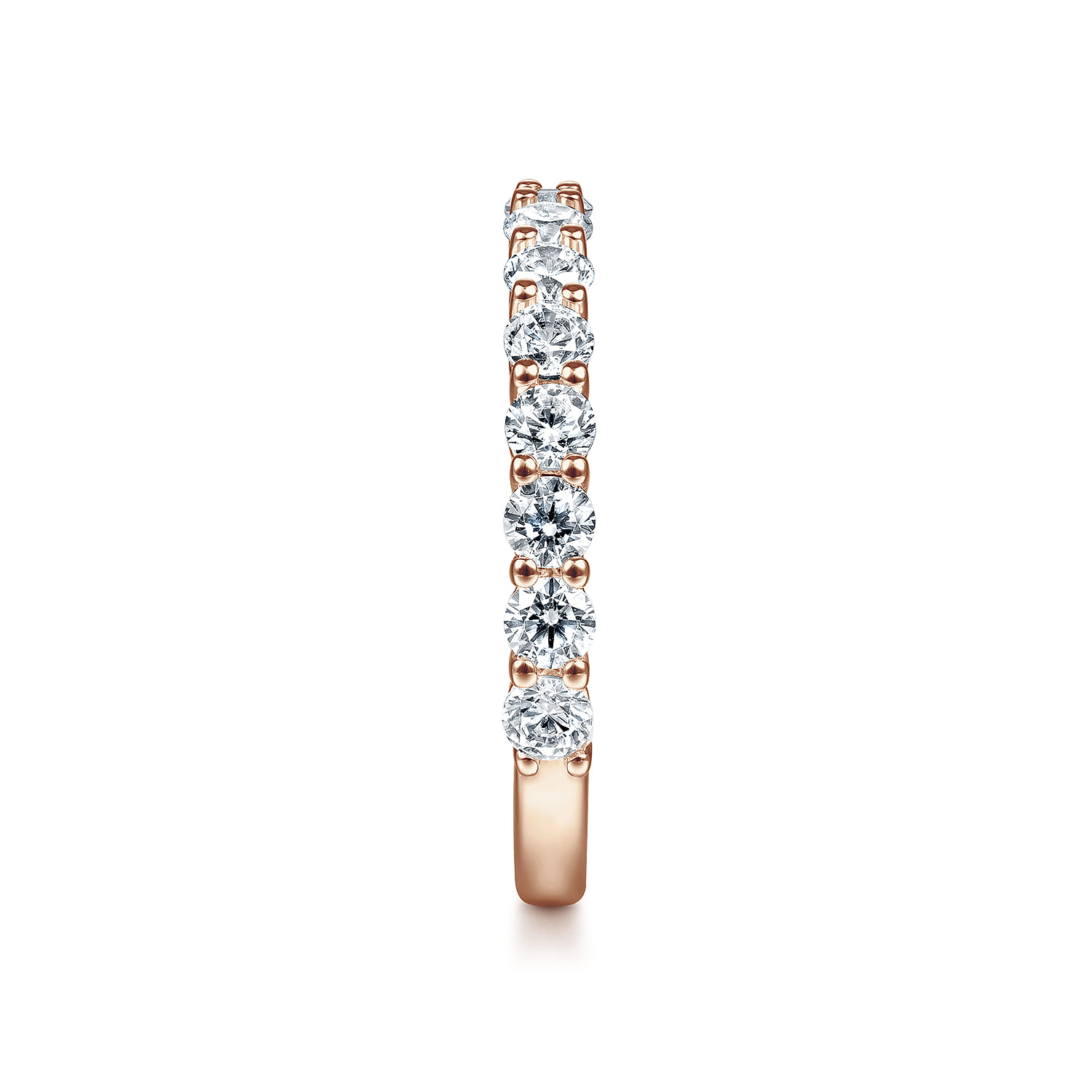 Diamond Matching Wedding Band in 14K Rose Gold, photograph 5