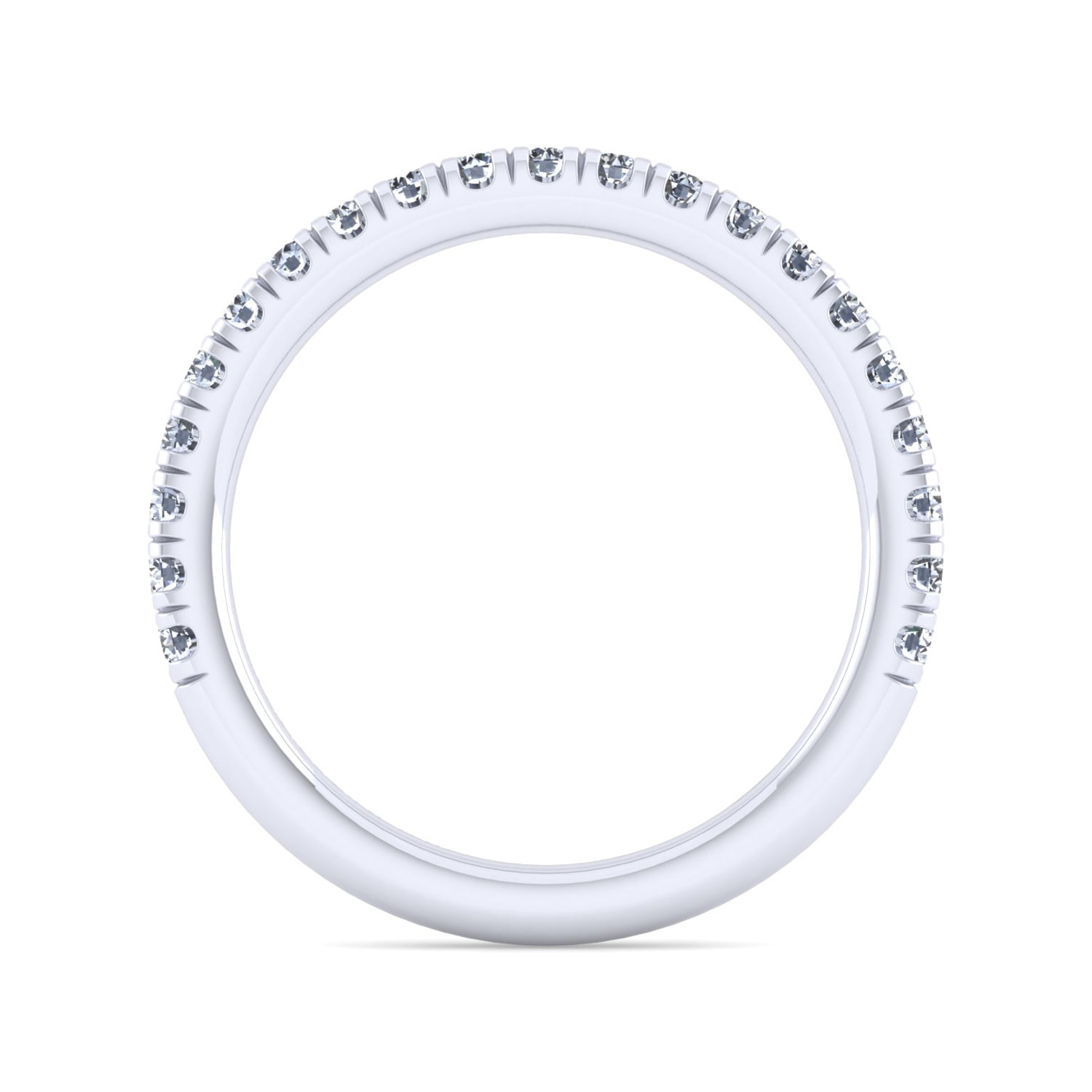 Diamond Matching Wedding Band in 14K White Gold, photograph 2