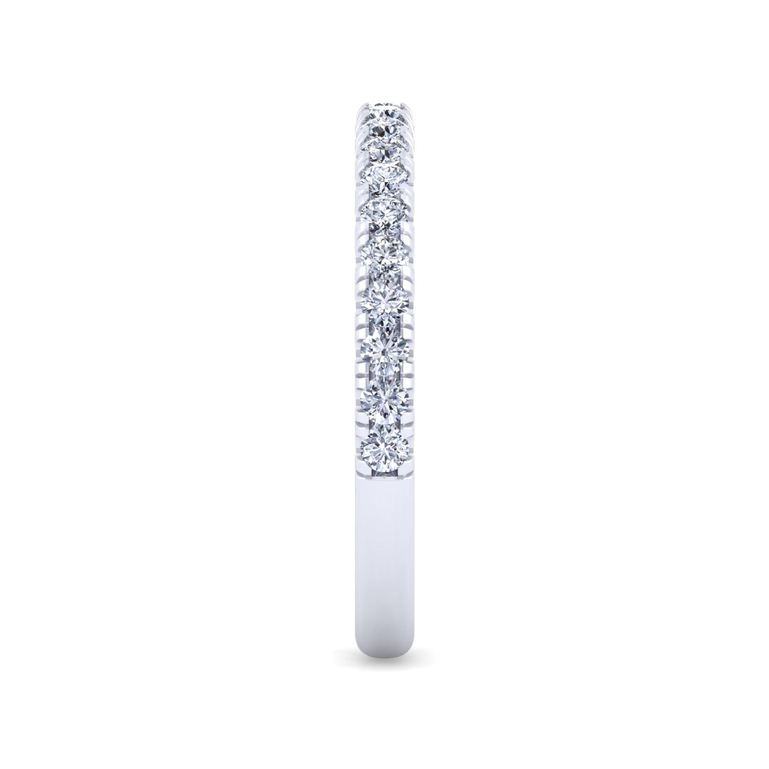 Diamond Matching Wedding Band in 14K White Gold, photograph 5