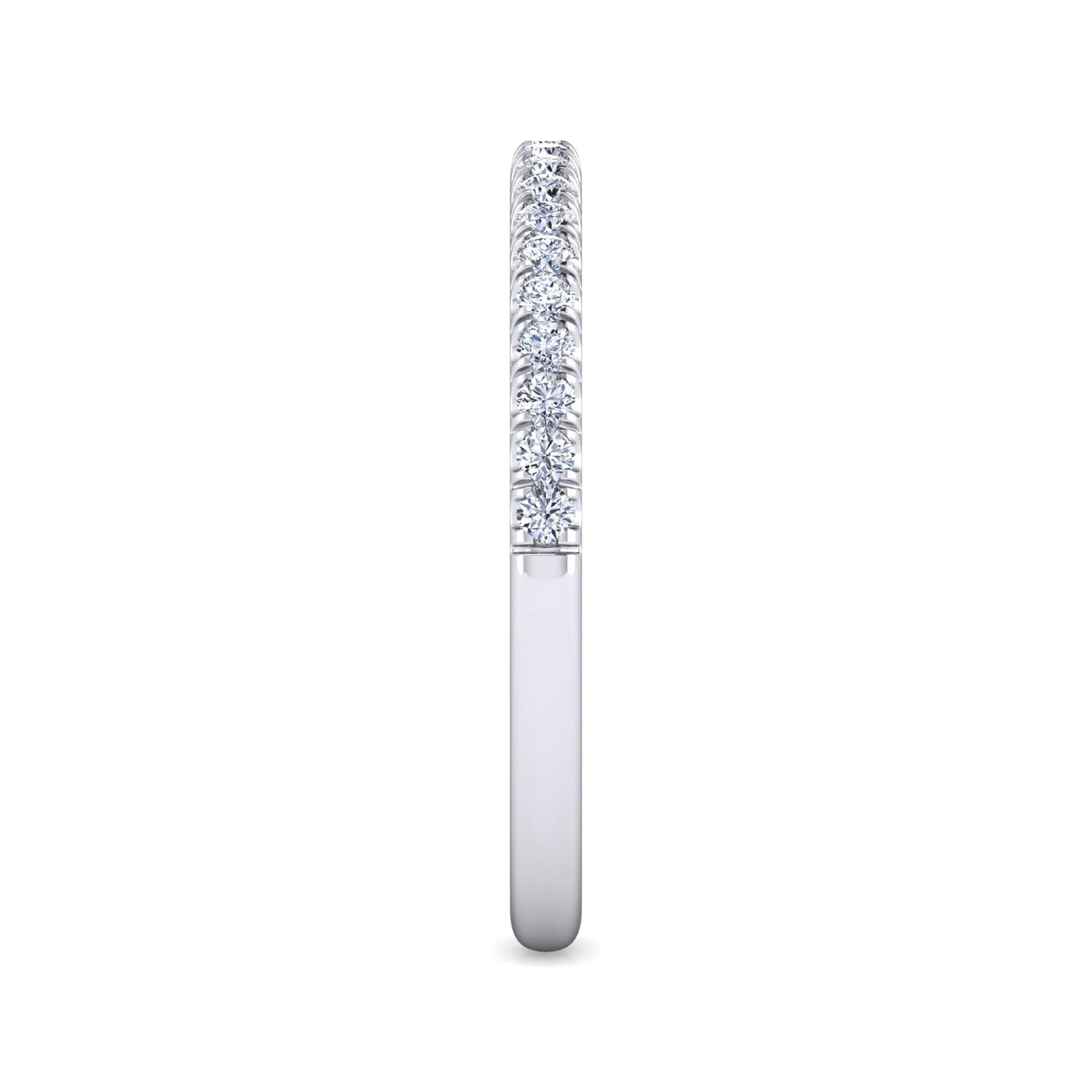 Diamond Matching Wedding Band in 14K White Gold, photograph 4