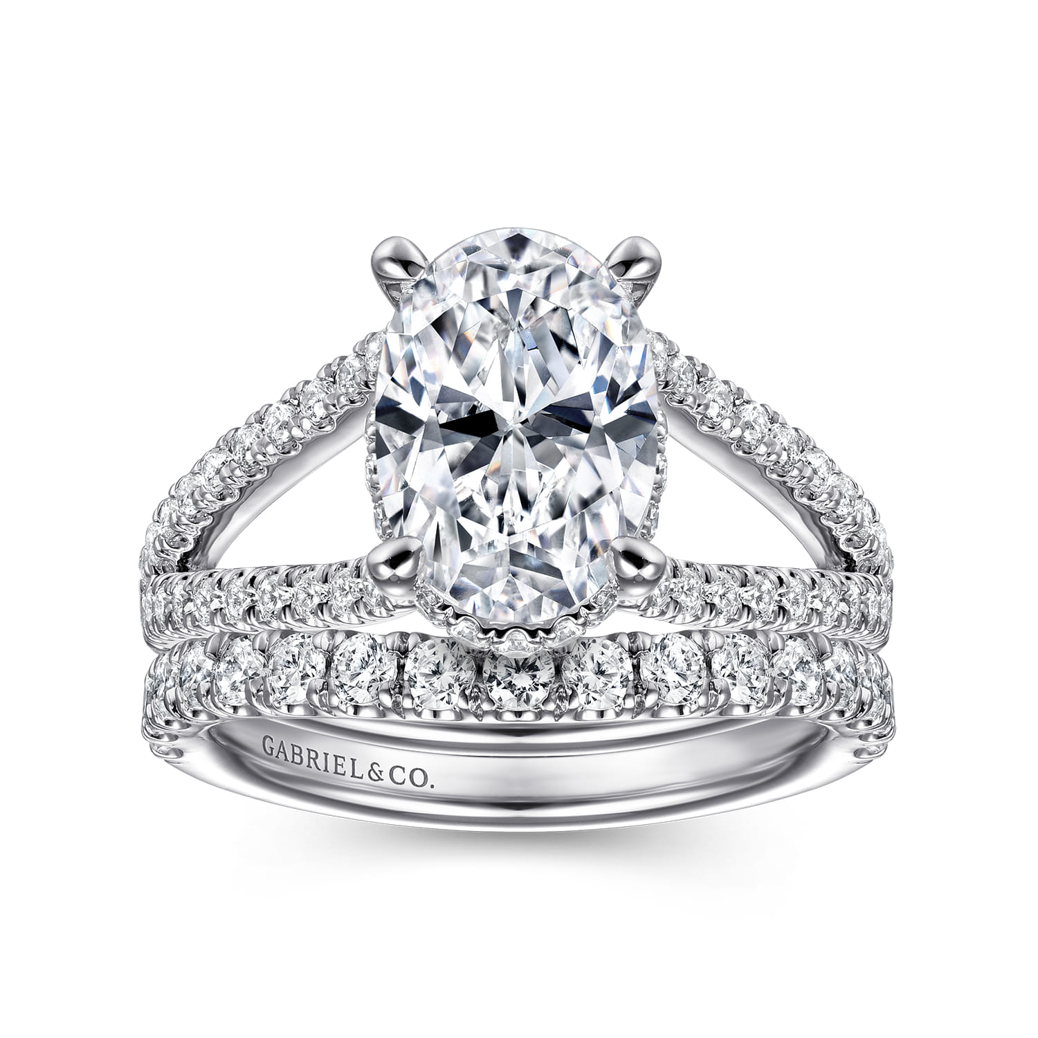 Diamond Matching Wedding Band in 14K White Gold, photograph 4