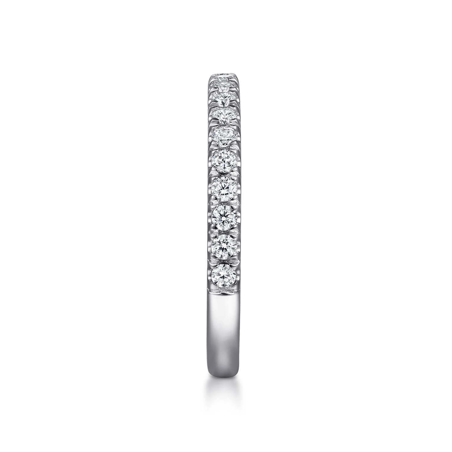 Diamond Matching Wedding Band in 14K White Gold, photograph 5