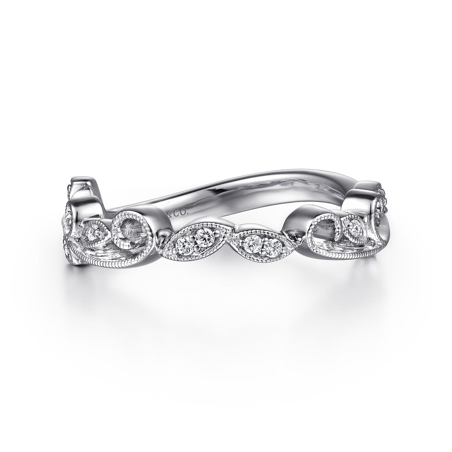 Diamond Wedding Band in 14K White Gold
