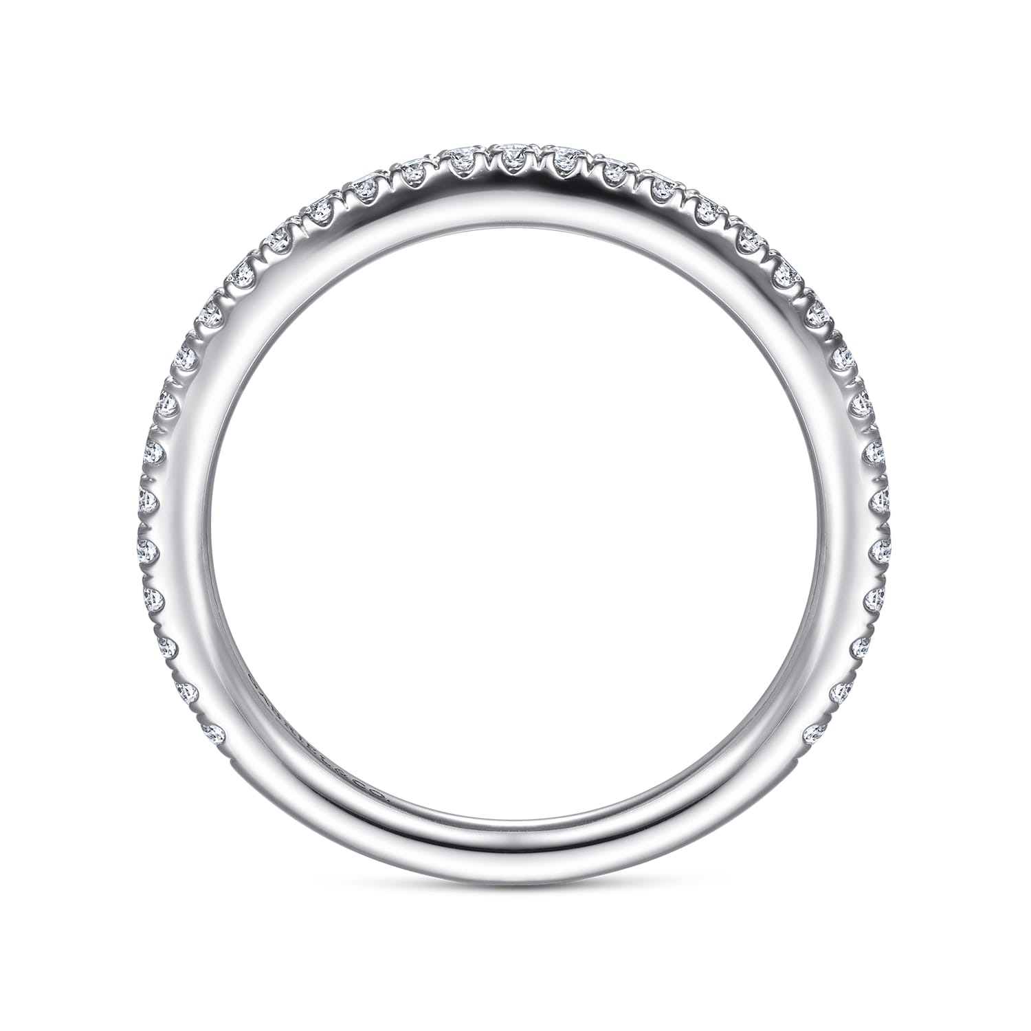 Diamond Matching Wedding Band in 14K White Gold, photograph 2