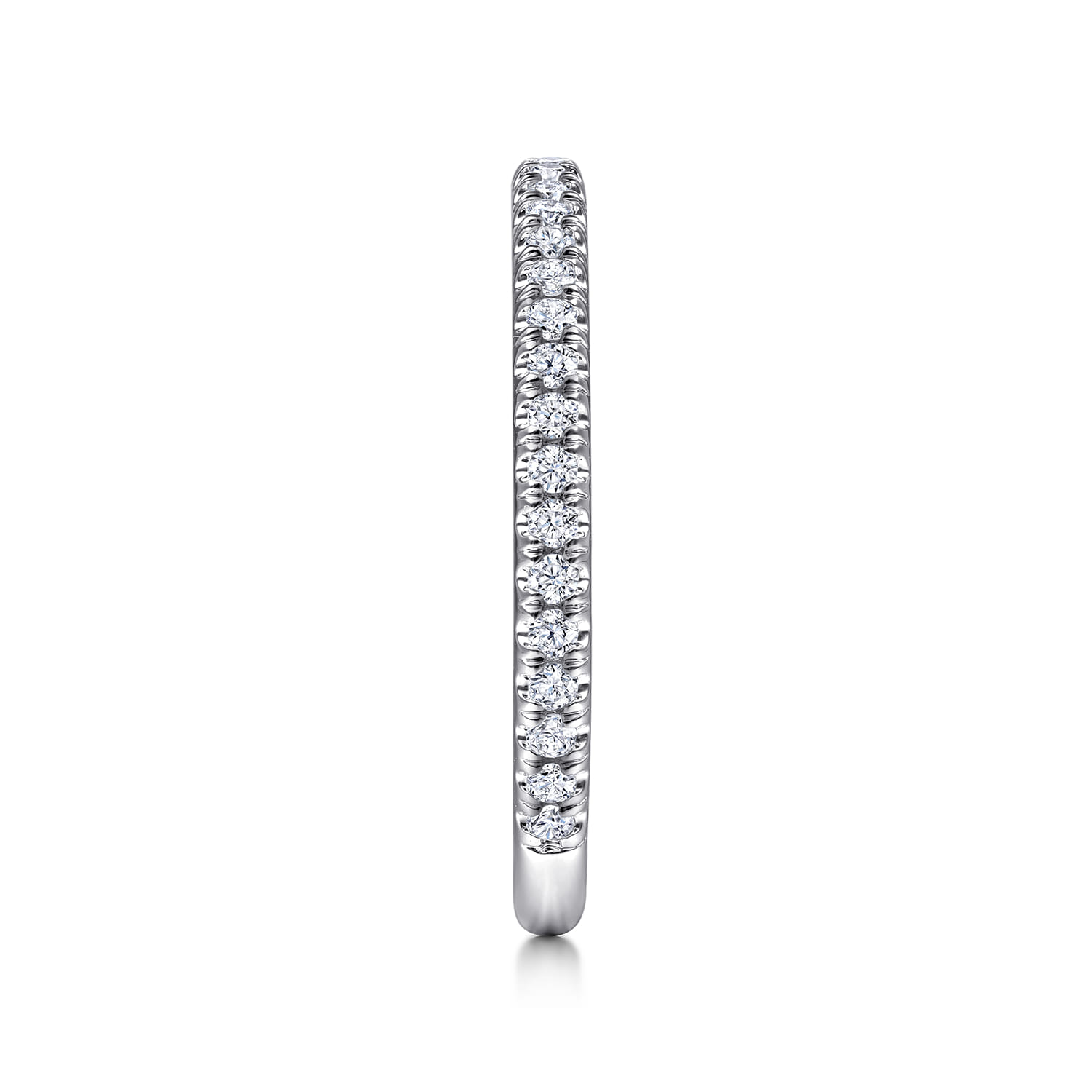 Diamond Matching Wedding Band in 14K White Gold, photograph 5