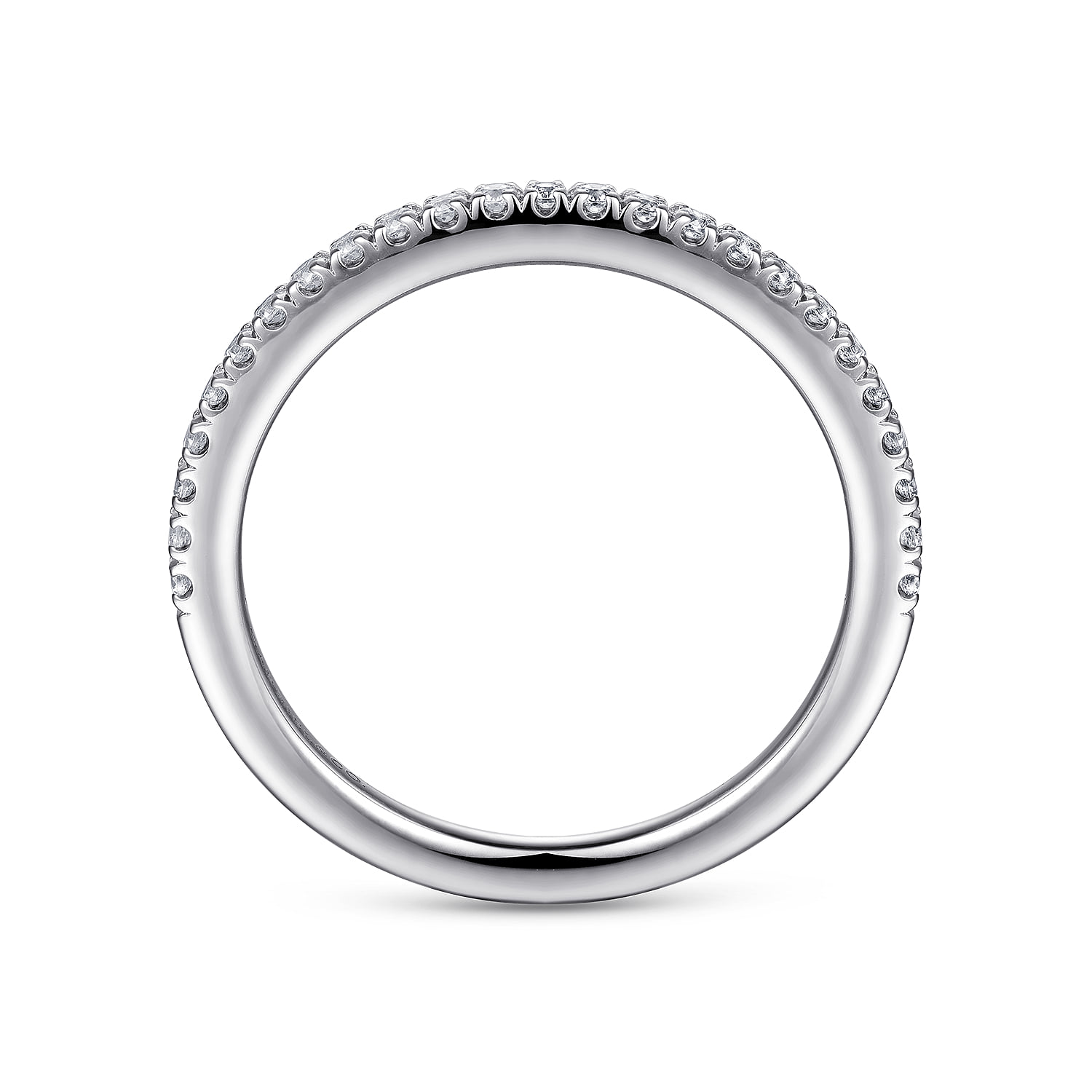 Diamond Matching Wedding Band in 14K White Gold, photograph 2