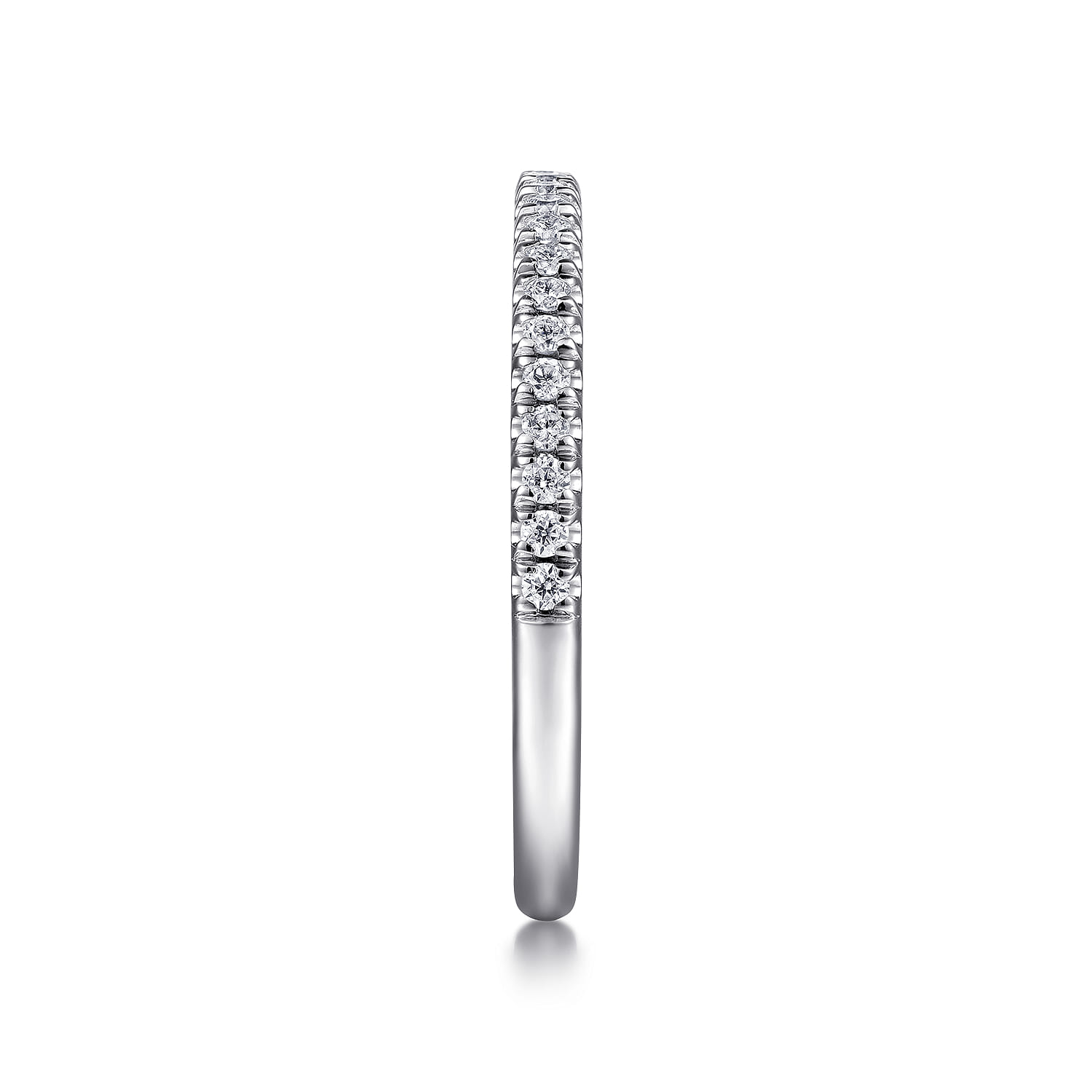 Diamond Matching Wedding Band in 14K White Gold, photograph 5