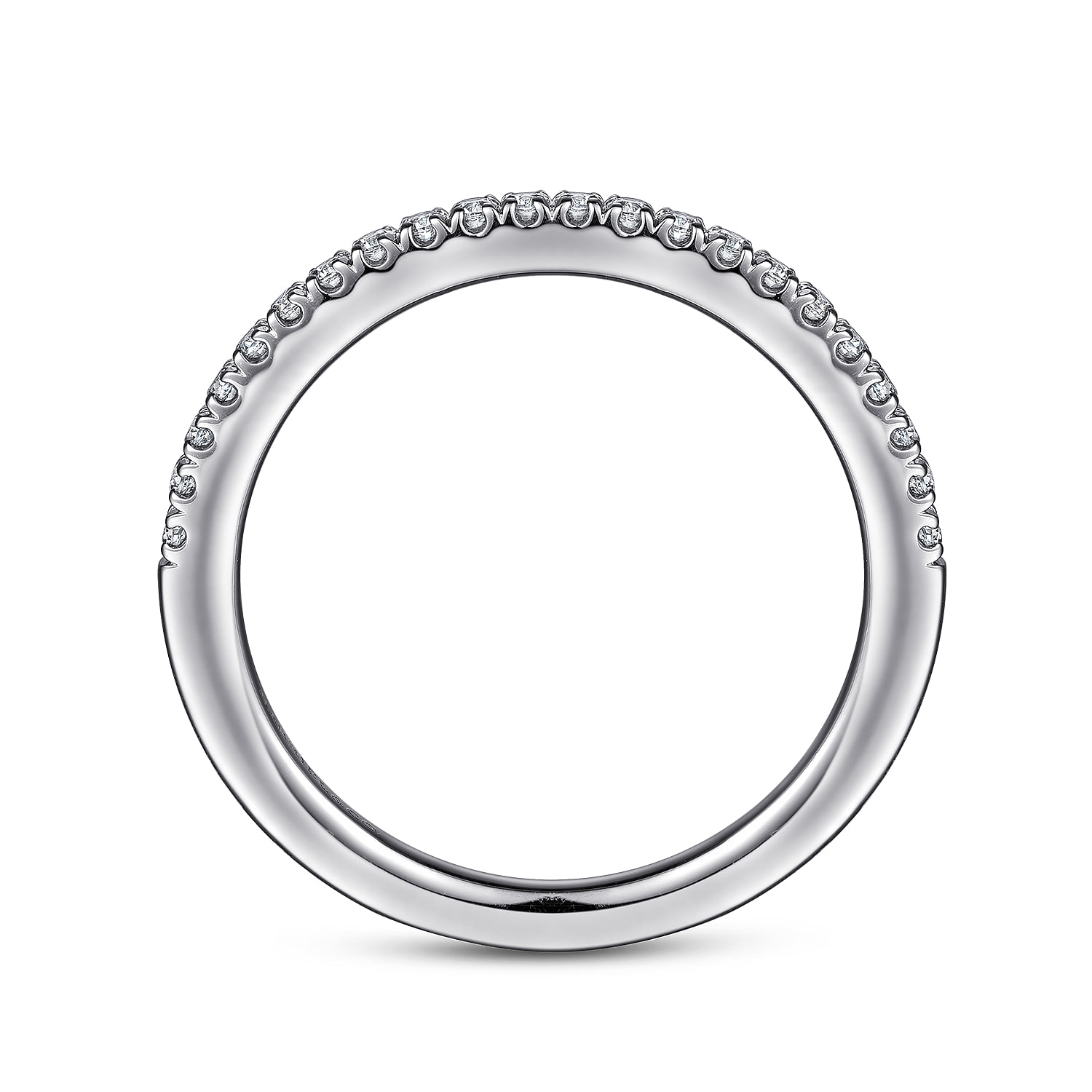 Diamond Matching Wedding Band in 14K White Gold, photograph 2