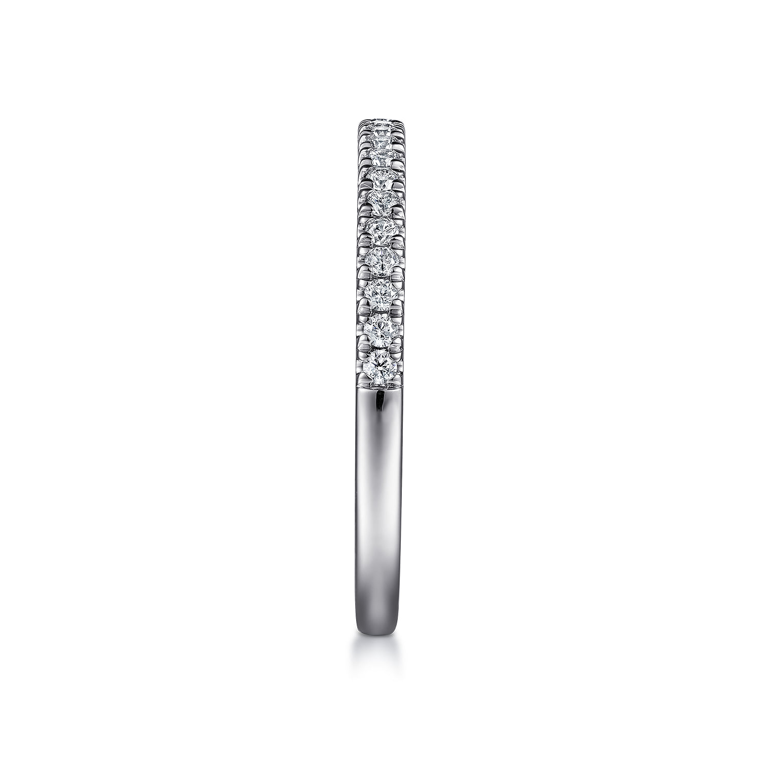 Diamond Matching Wedding Band in 14K White Gold, photograph 5