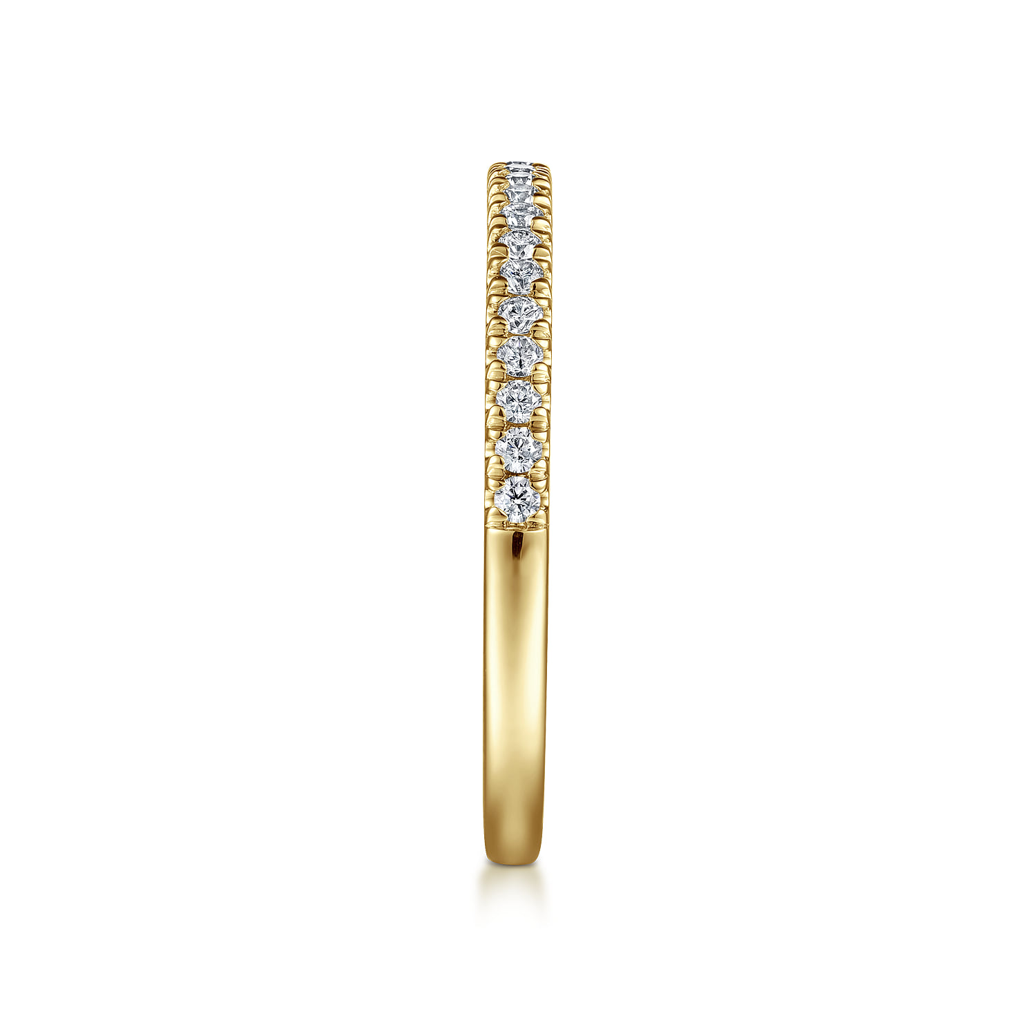 Diamond Matching Wedding Band in 14K Yellow Gold, photograph 5