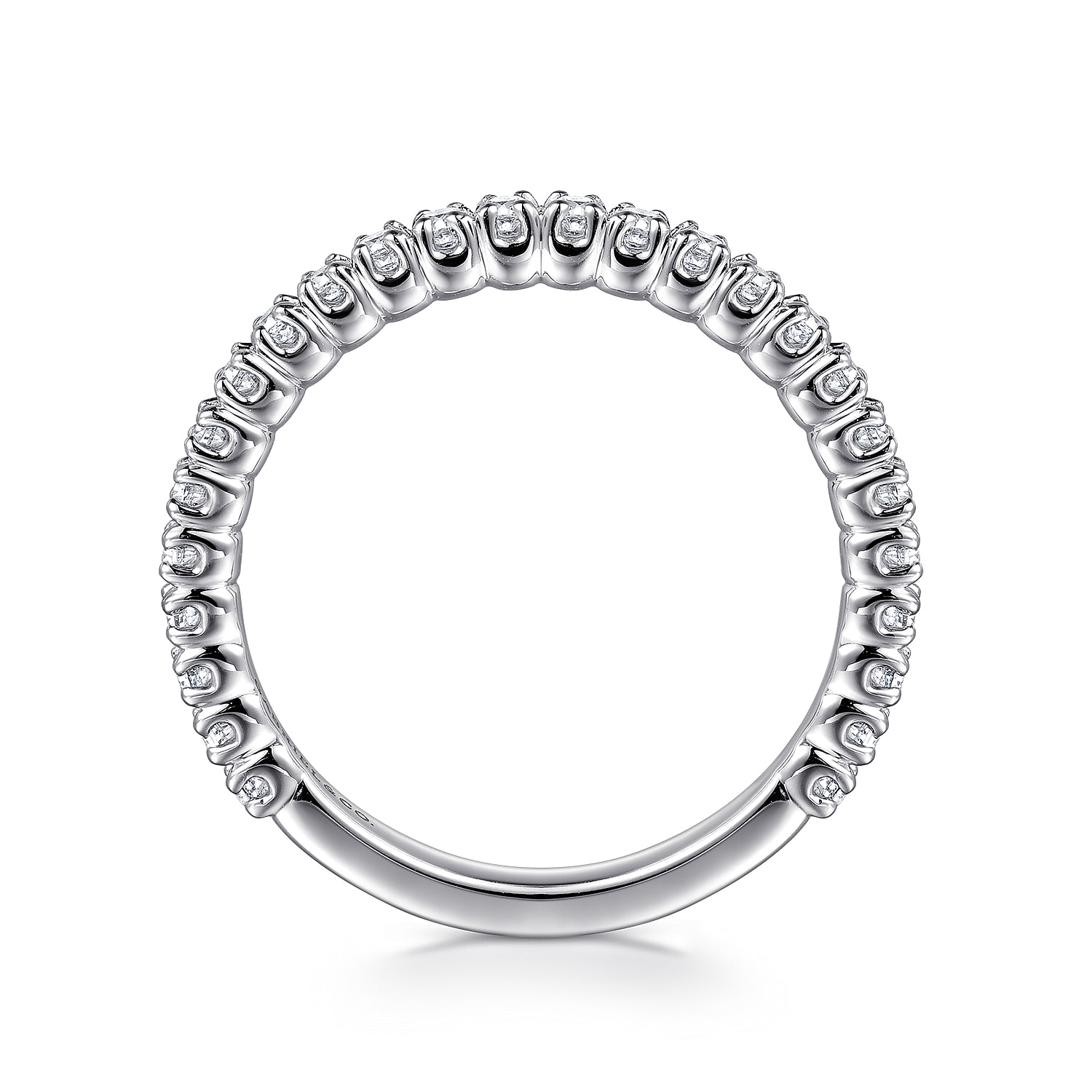 Diamond Matching Wedding Band in 14K White Gold, photograph 2