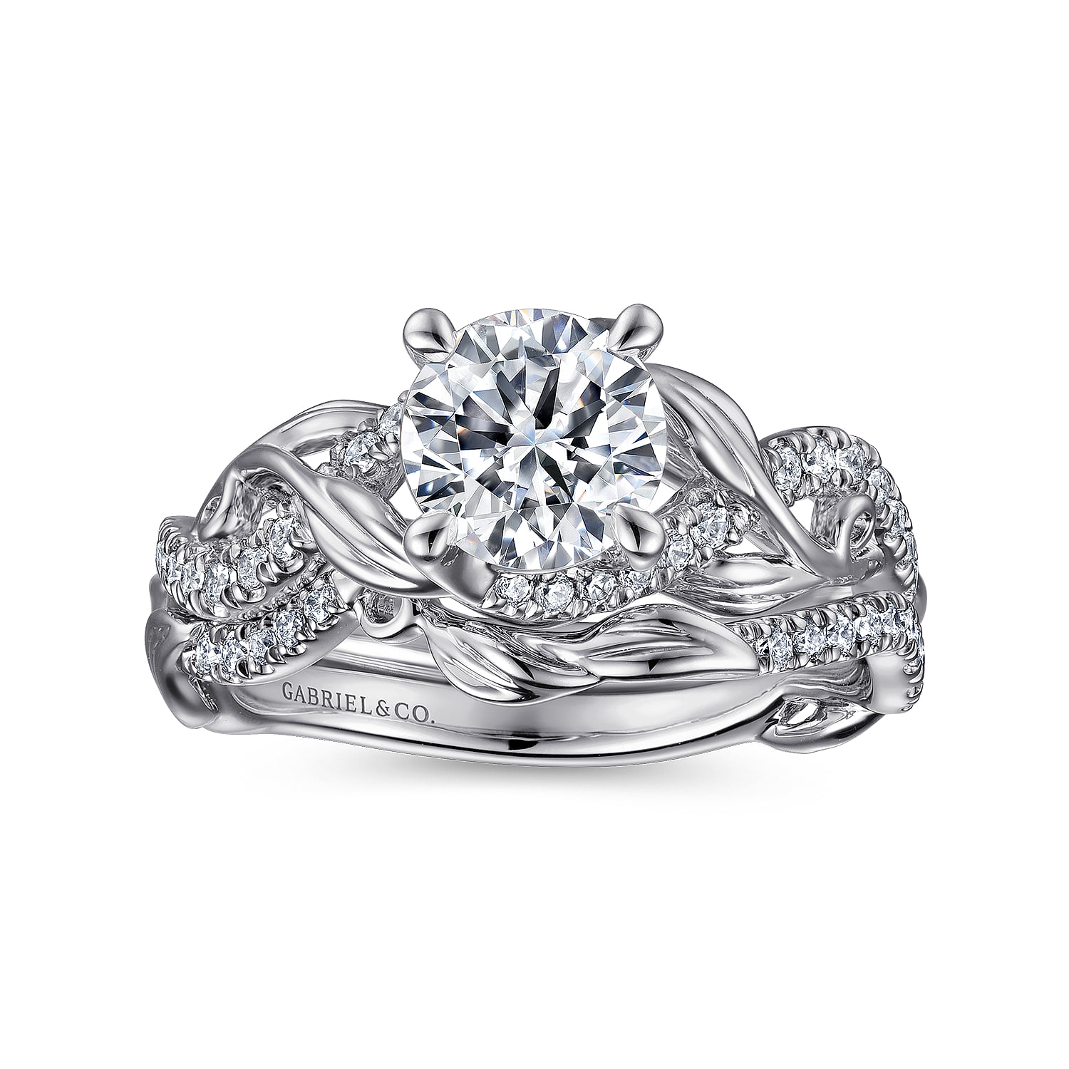 Diamond Matching Wedding Band in 14K White Gold, photograph 4