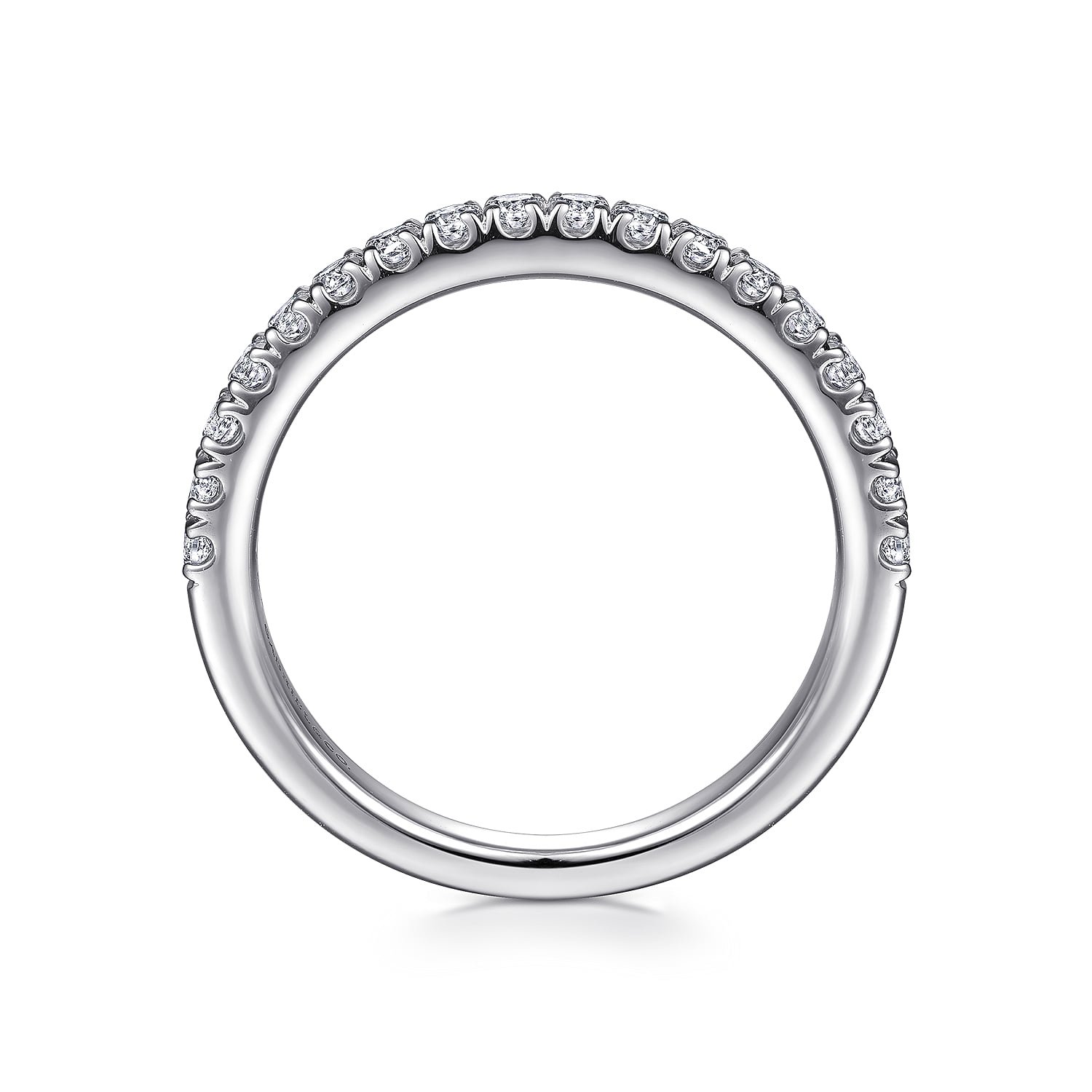 Diamond Matching Wedding Band in 14K White Gold, photograph 2