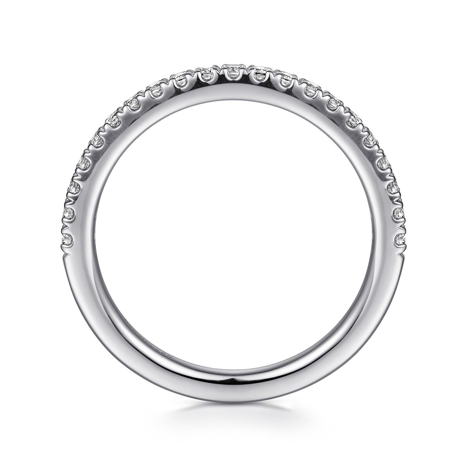 Diamond Matching Wedding Band in 14K White Gold, photograph 2
