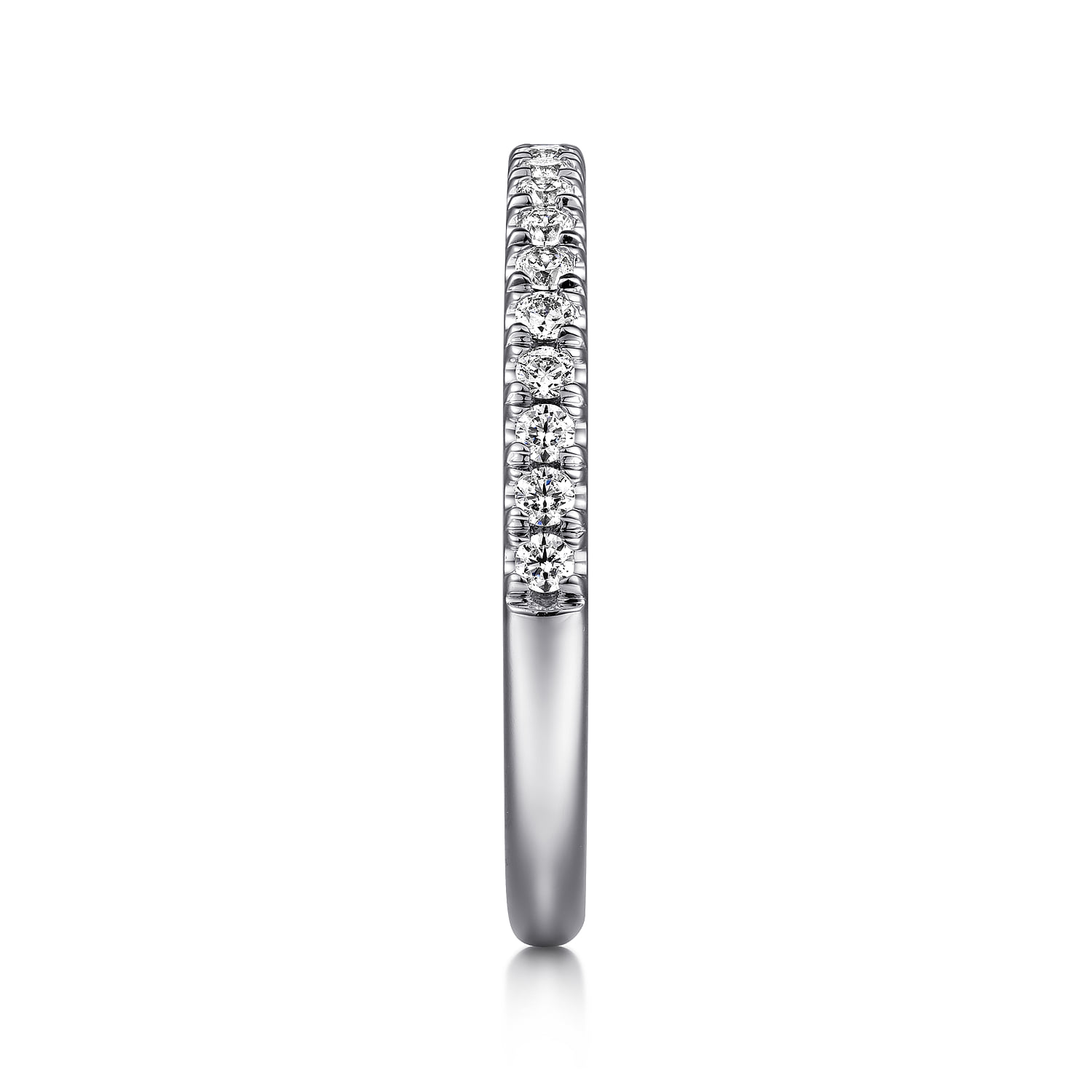 Diamond Matching Wedding Band in 14K White Gold, photograph 5