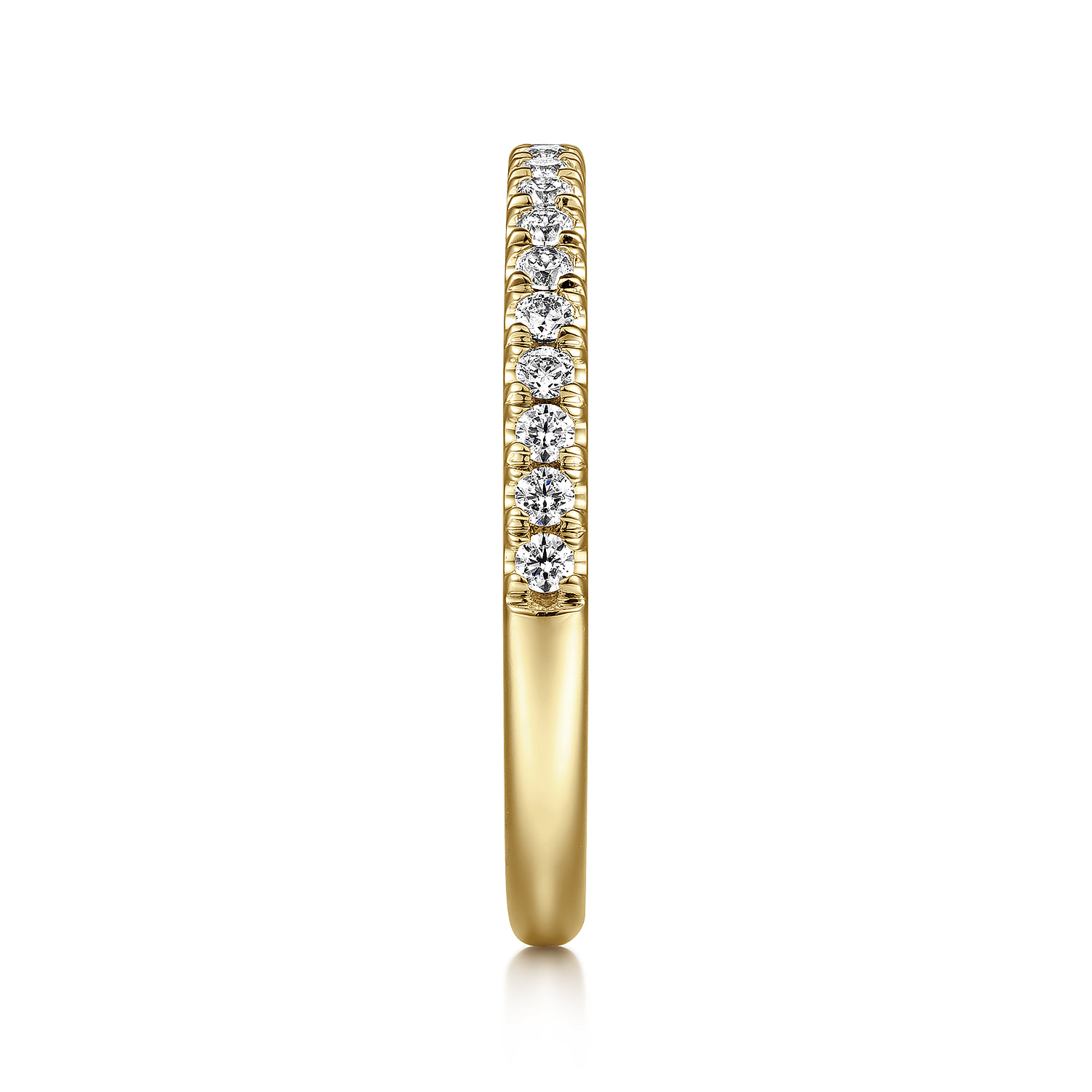 Diamond Matching Wedding Band in 14K Yellow Gold, photograph 5