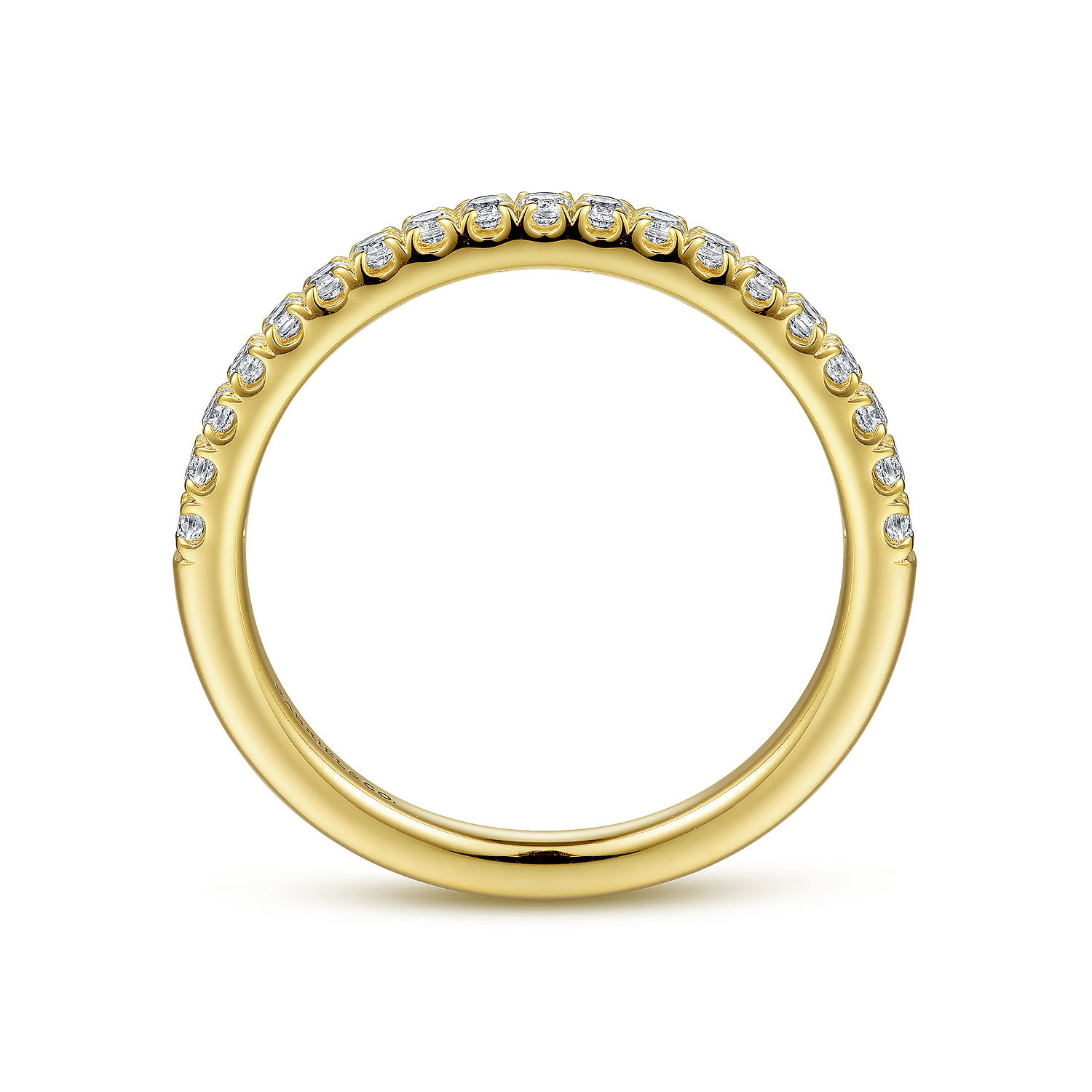 Diamond Matching Wedding Band in 14K Yellow Gold, photograph 2