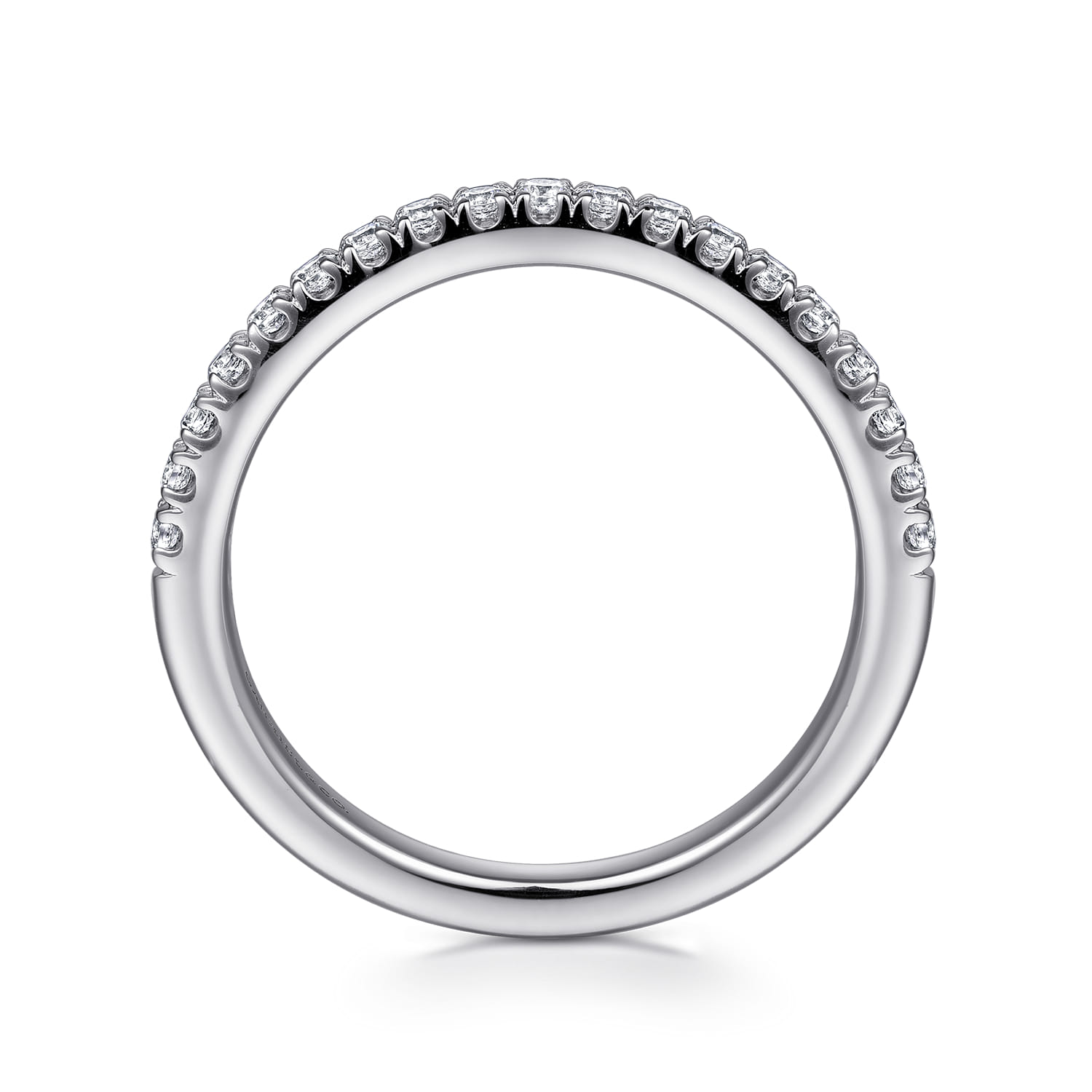 Diamond Matching Wedding Band in 14K White Gold, photograph 2