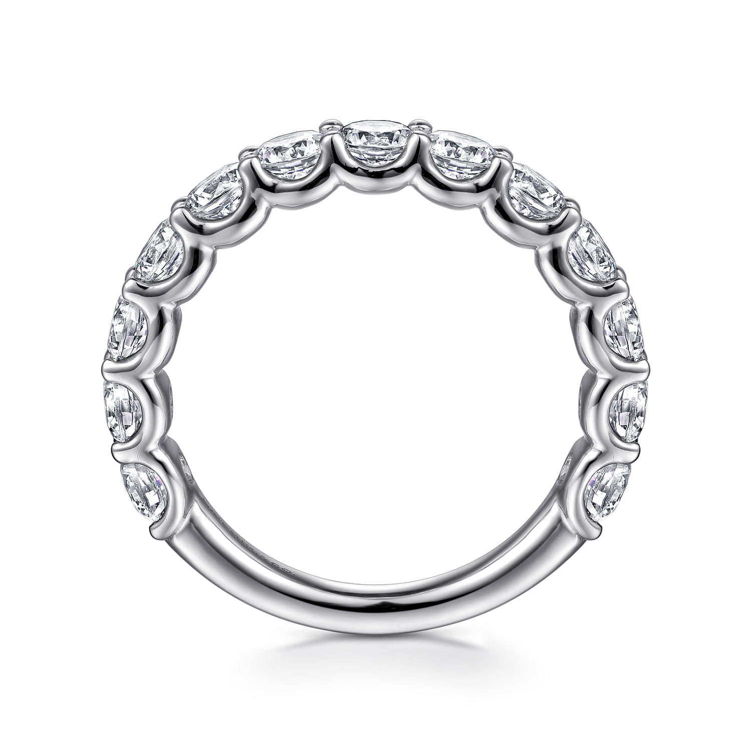 Diamond Matching Wedding Band in 14K White Gold, photograph 2