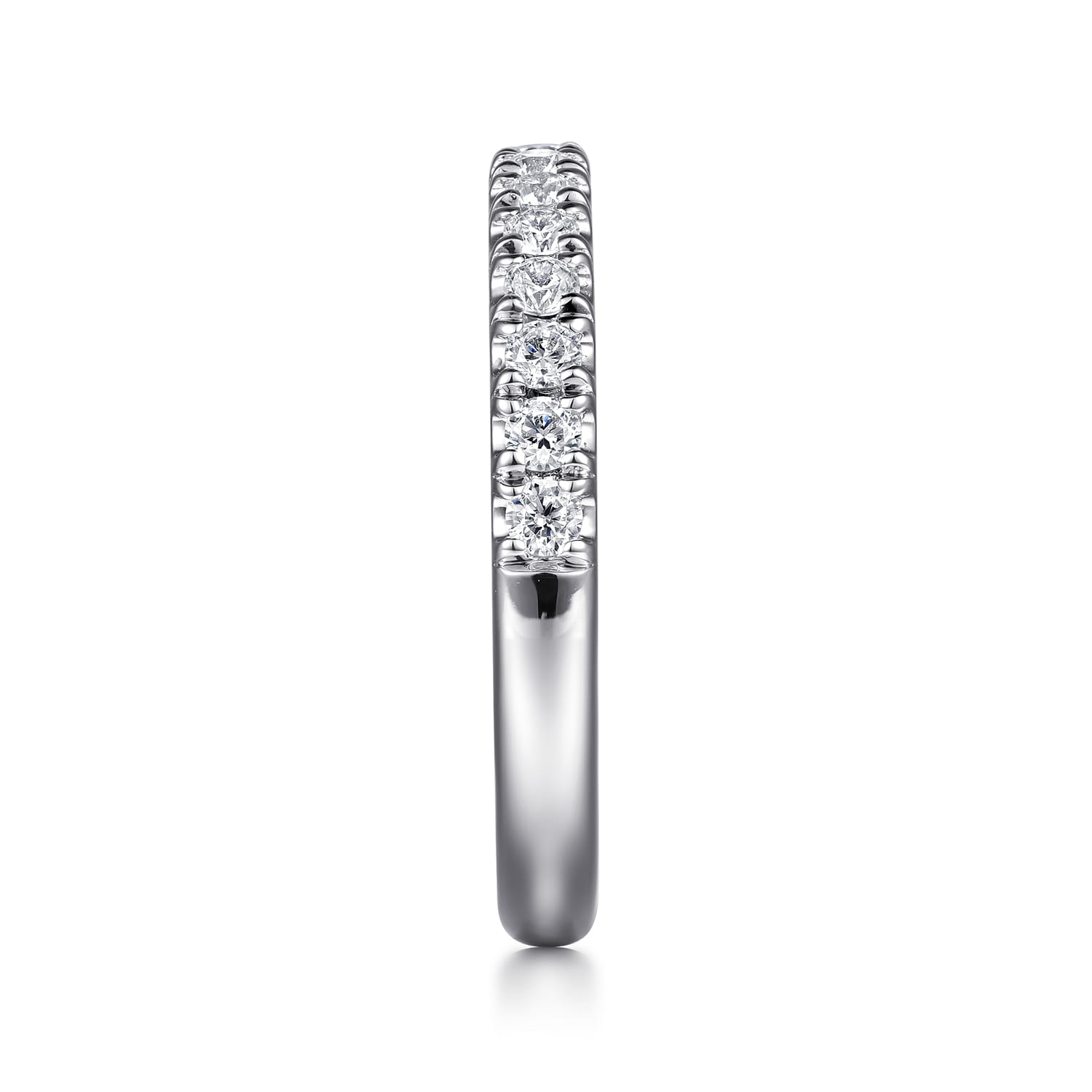 Diamond Matching Wedding Band in 14K White Gold, photograph 5