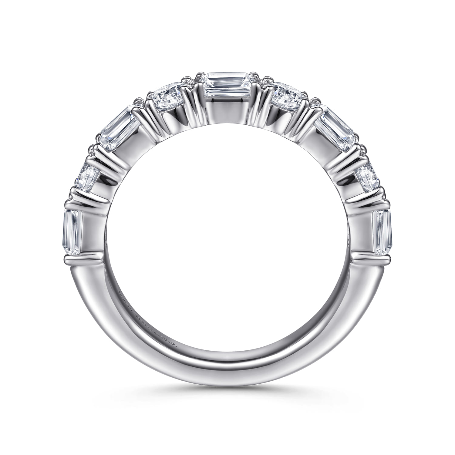 Diamond Matching Wedding Band in 14K White Gold, photograph 2