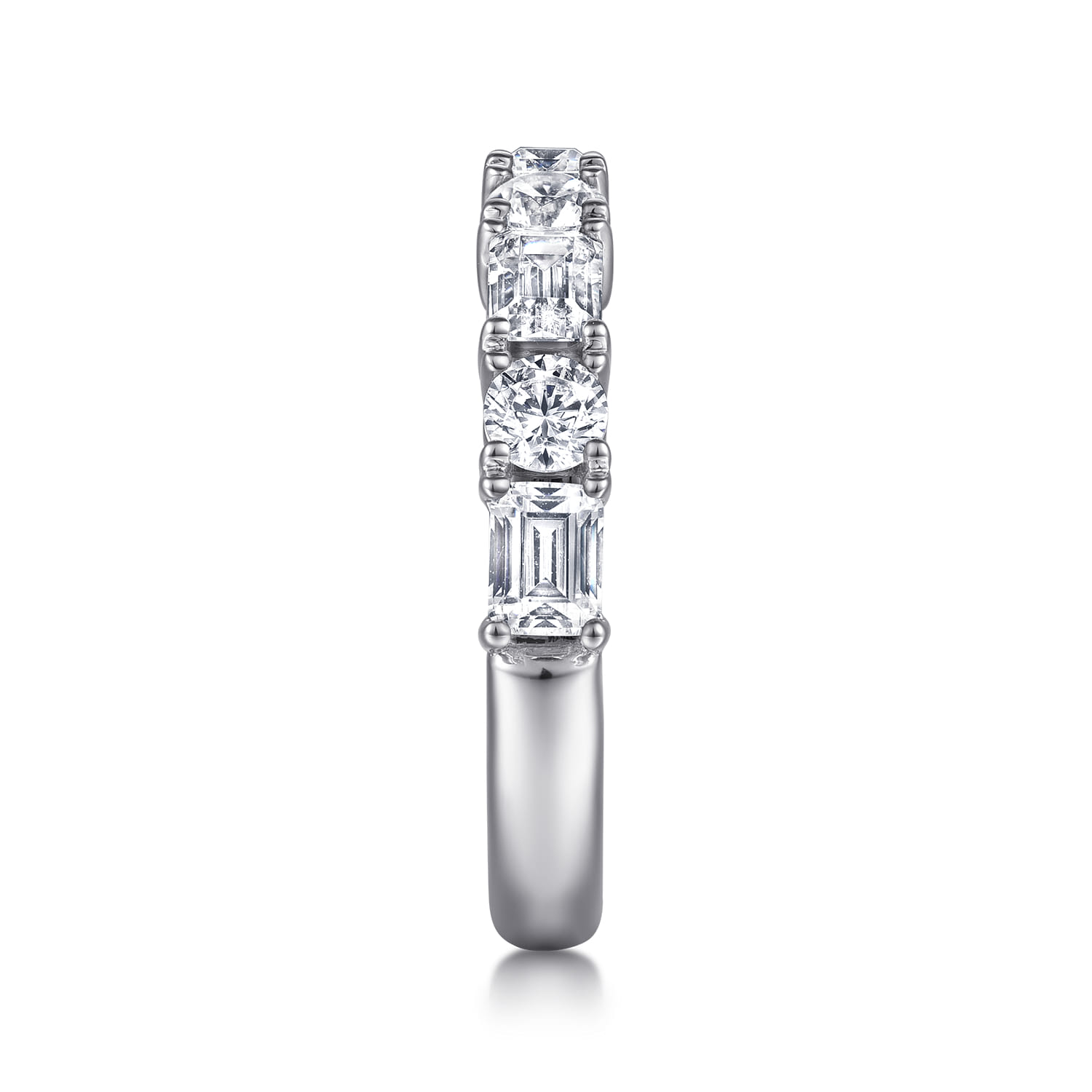 Diamond Matching Wedding Band in 14K White Gold, photograph 5