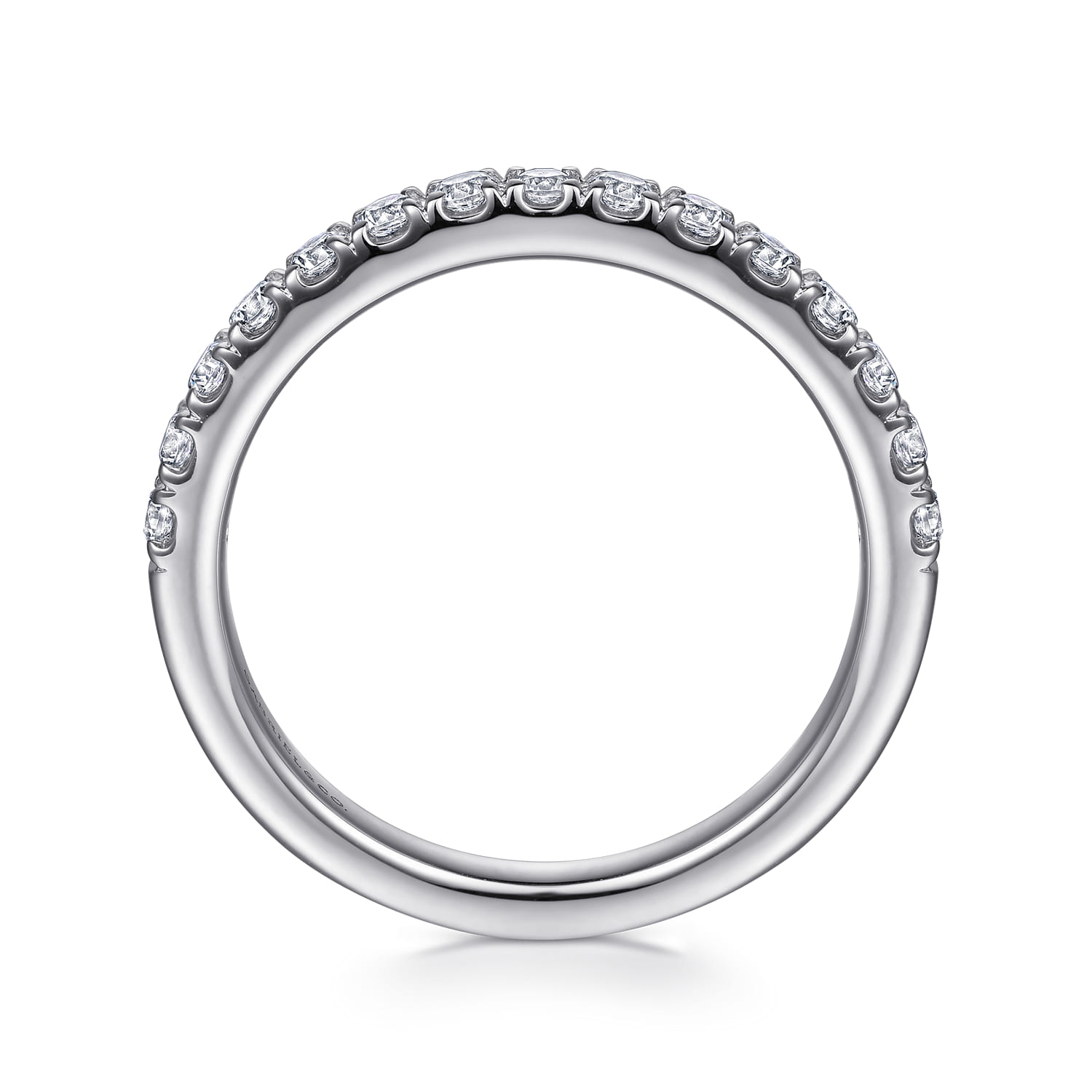 Diamond Matching Wedding Band in 14K White Gold, photograph 2