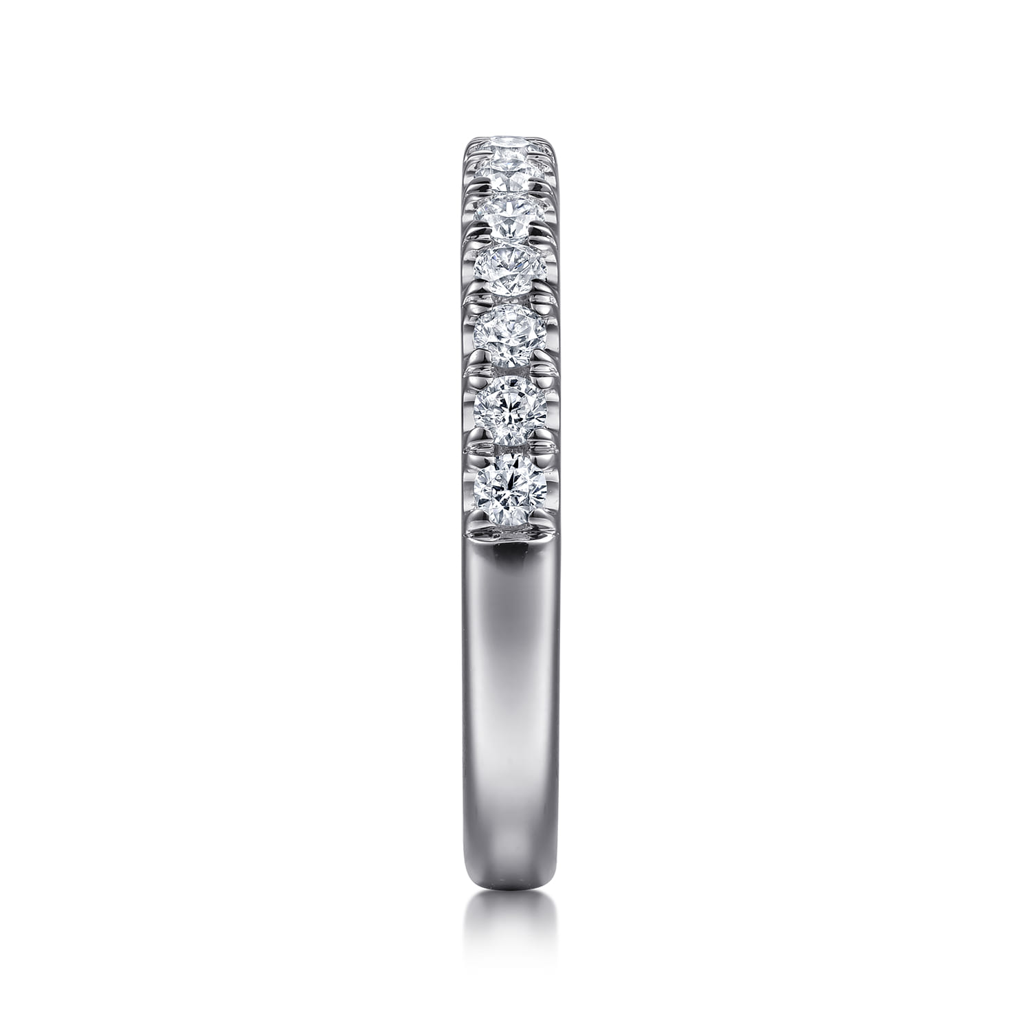 Diamond Matching Wedding Band in 14K White Gold, photograph 5