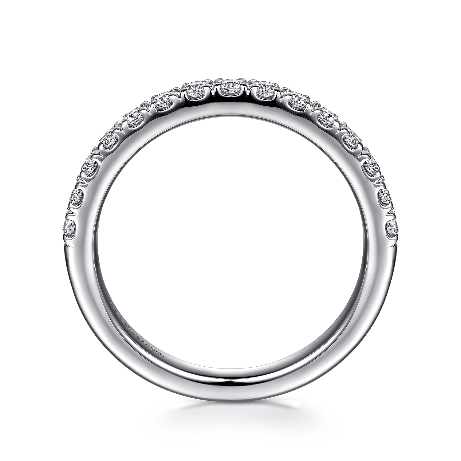 Diamond Matching Wedding Band in 14K White Gold, photograph 2