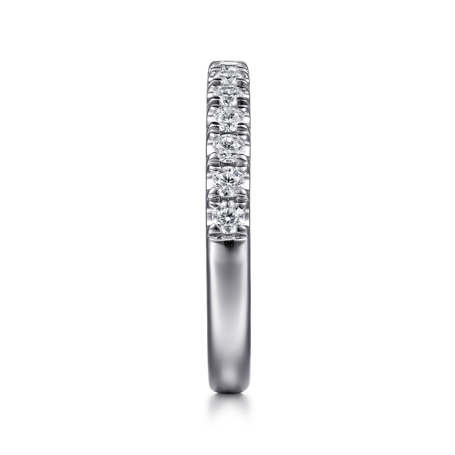 Diamond Matching Wedding Band in 14K White Gold, photograph 5