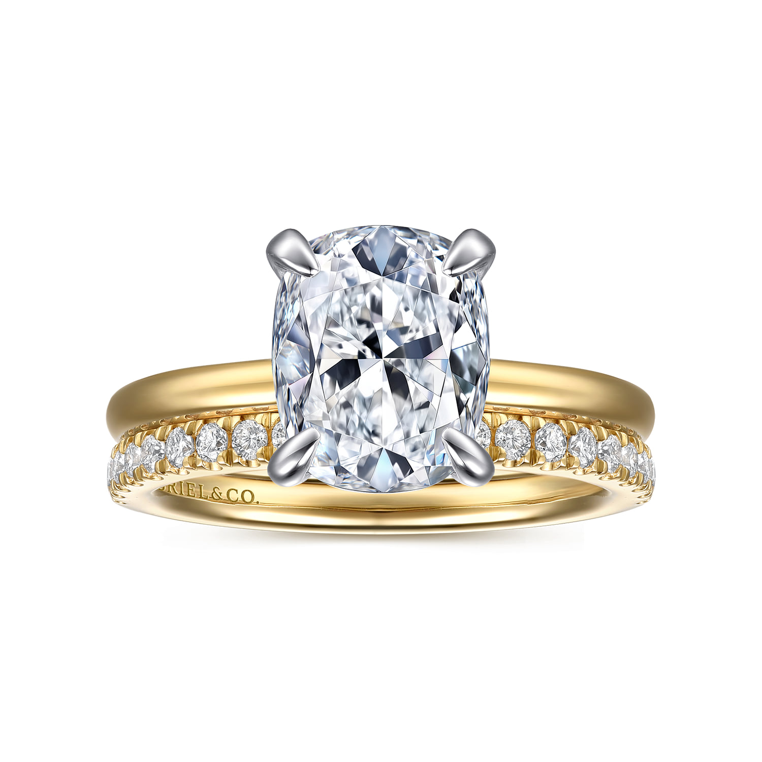 Diamond Matching Wedding Band in 14K Yellow Gold, photograph 4