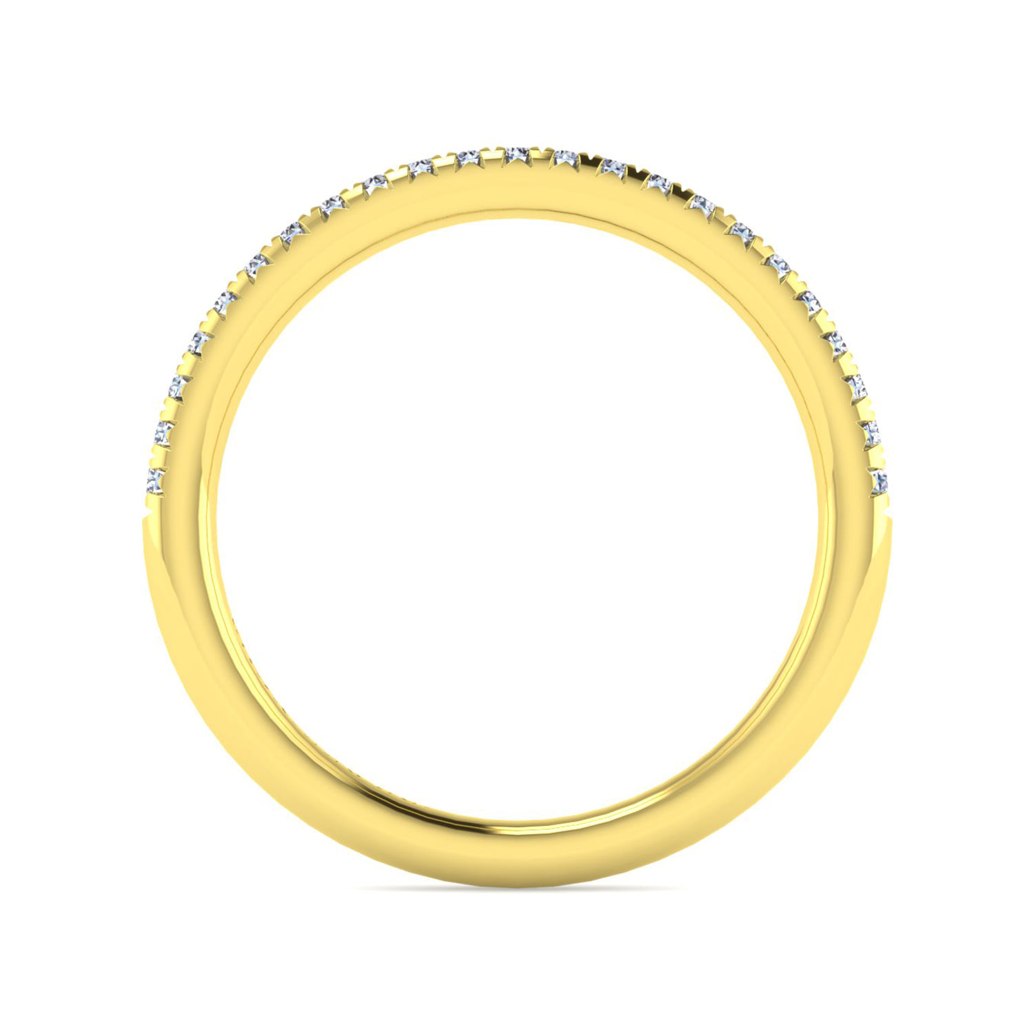 Matching Diamond Wedding Band in 14K Yellow Gold, photograph 2