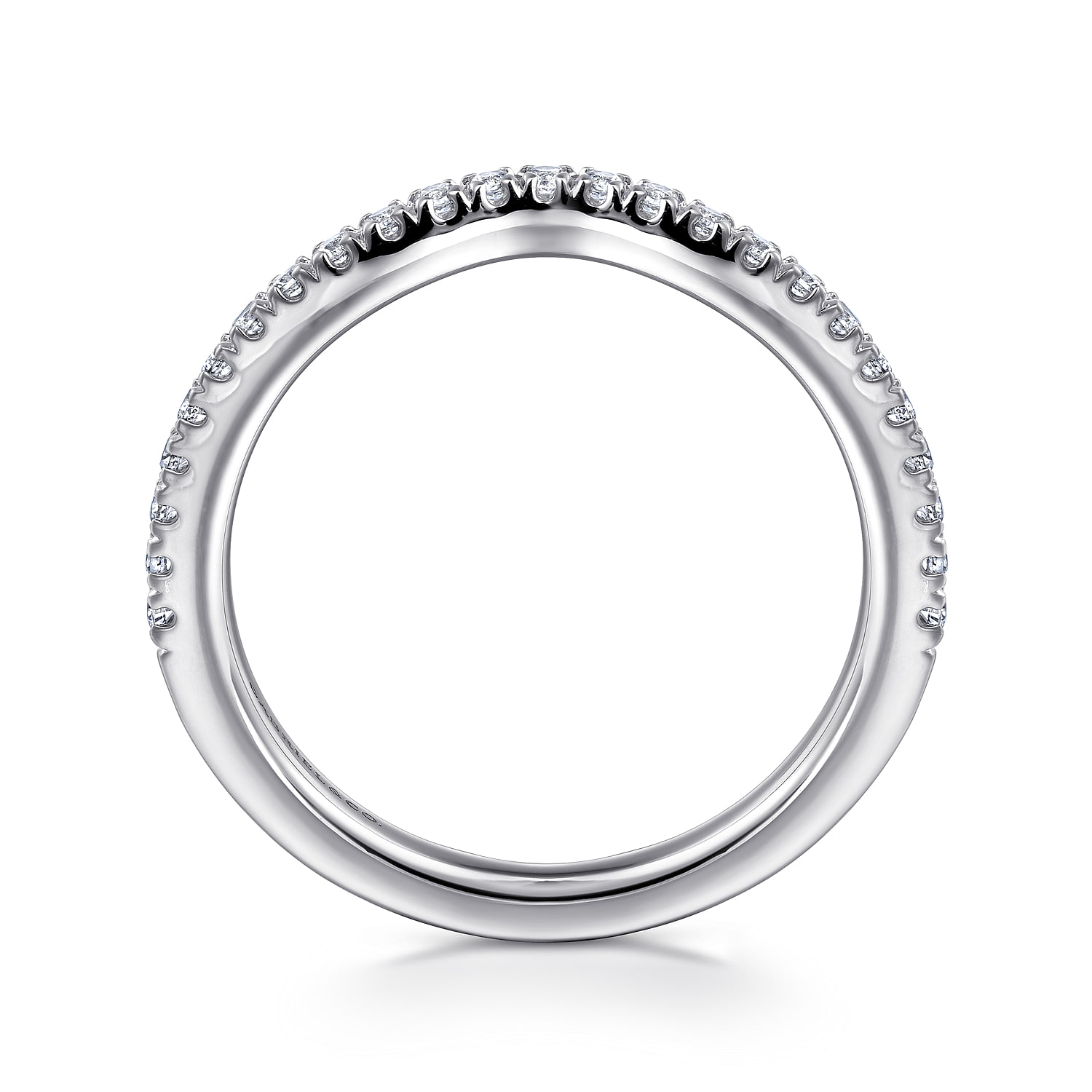 Diamond Matching Wedding Band in 14K White Gold, photograph 2