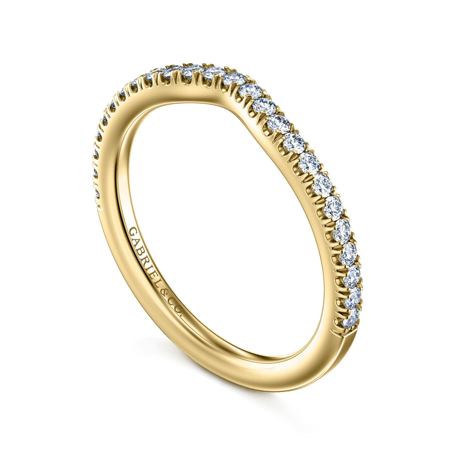 Diamond Matching Wedding Band in 14K Yellow Gold, photograph 3